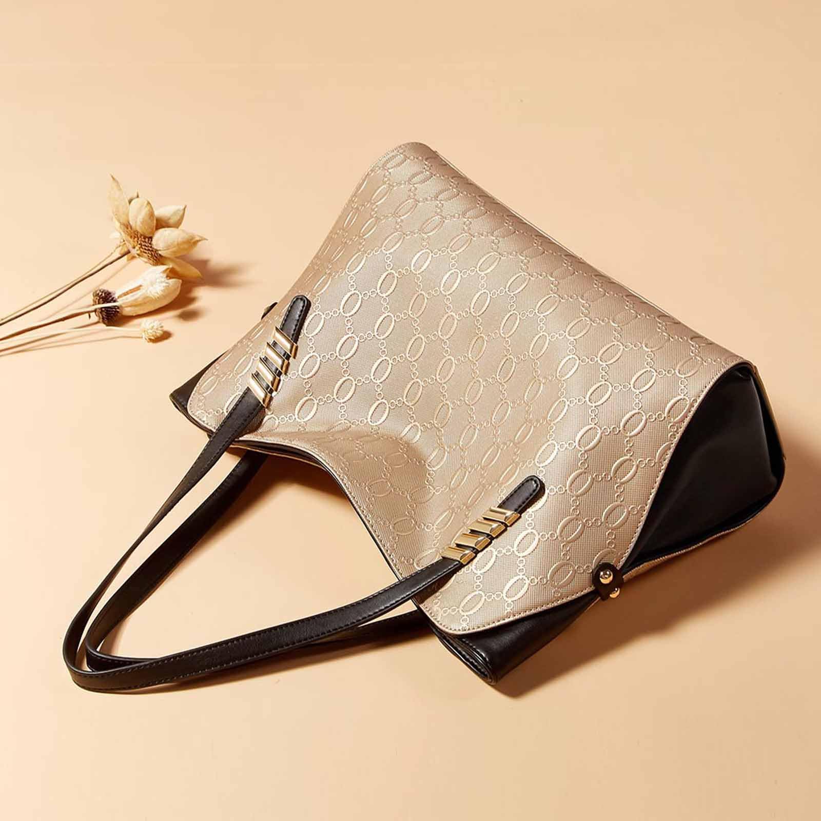 Premium Genuine Leather Women's Tote Bag - Large Designer Shoulder Purse with Soft Luxurious Texture | Perfect for Work, Travel & Everyday Fashion Accessory