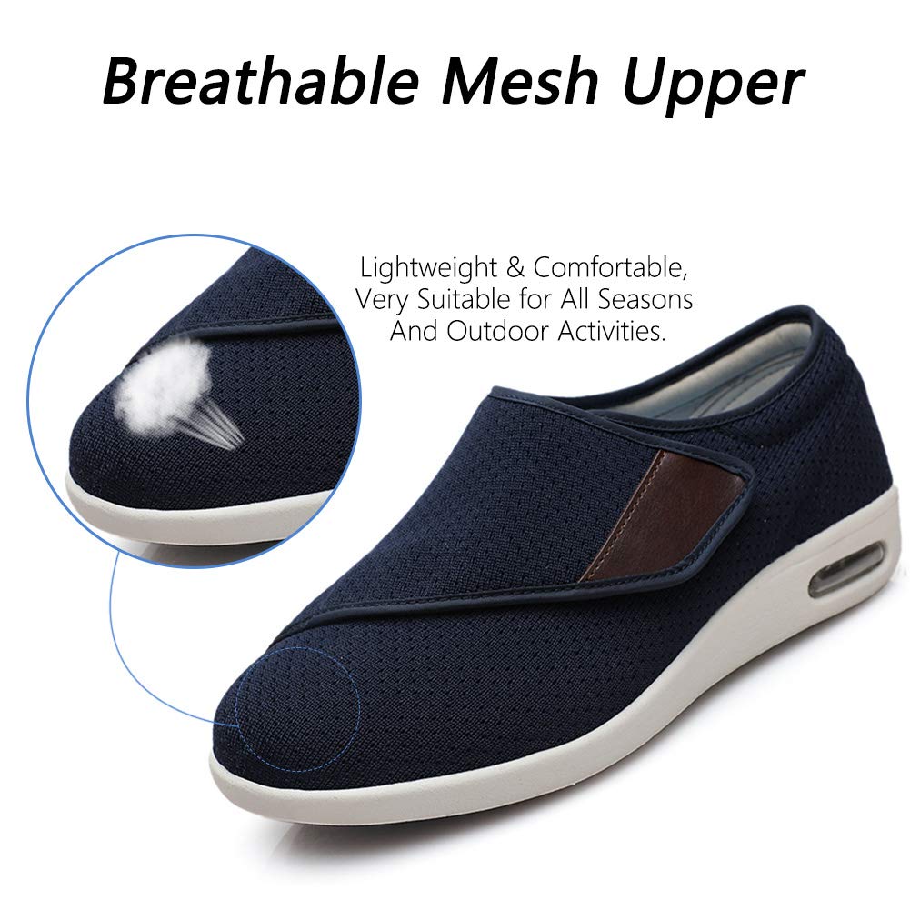 **Men's Diabetic Shoes Extra Wide Width – Adjustable Closure Walking Sneakers for Swollen Feet – Lightweight Casual Athletic Shoes for Diabetic & Edema Support – Ideal for Daily Walking, Work & Comfort**