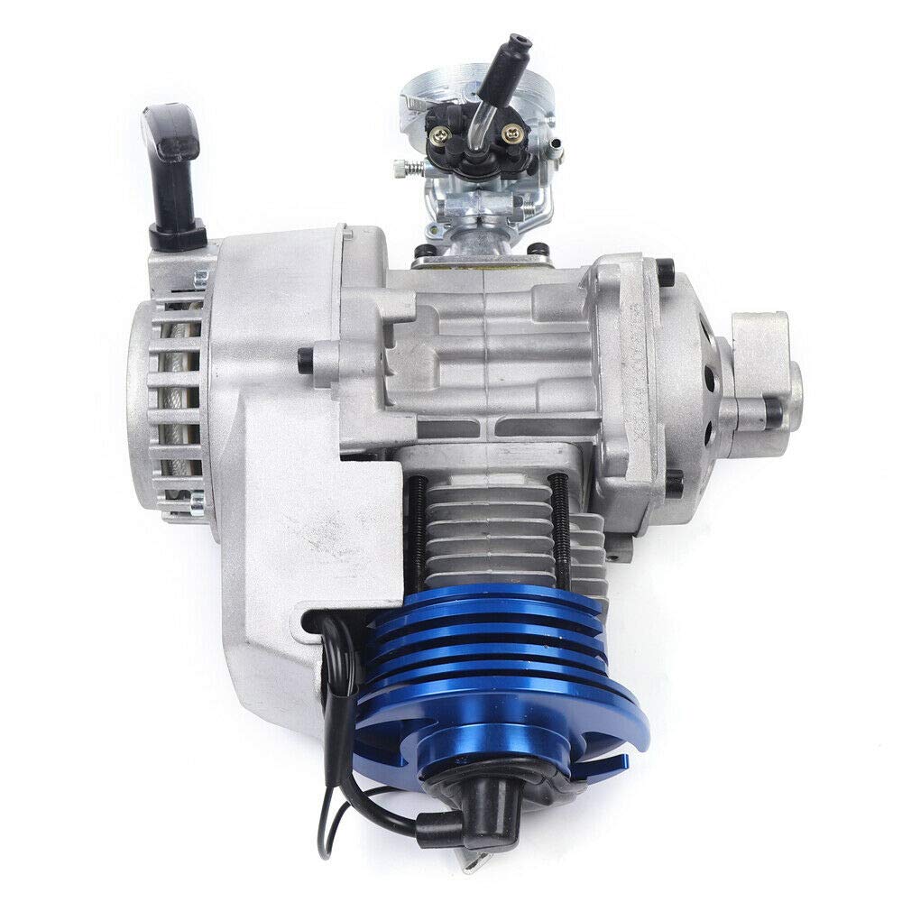49/50CC 2-Stroke Racing Engine Motor Kit with Pull Start - Complete Motorized Bike Engine for Pocket Bikes, Mini Dirt Bikes, ATVs & Scooters | High-Performance Upgrade for Off-Road Racing & Urban Commuting