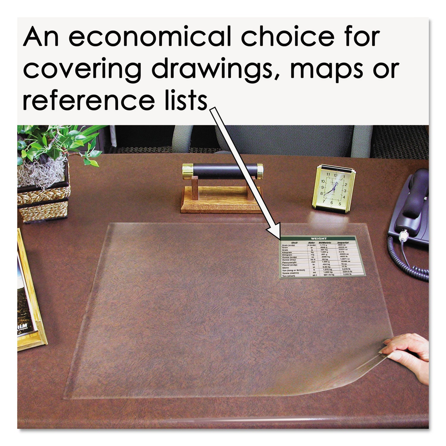 Artistic® Clear Plastic Desk Protector with Hinged Cover - 25.5