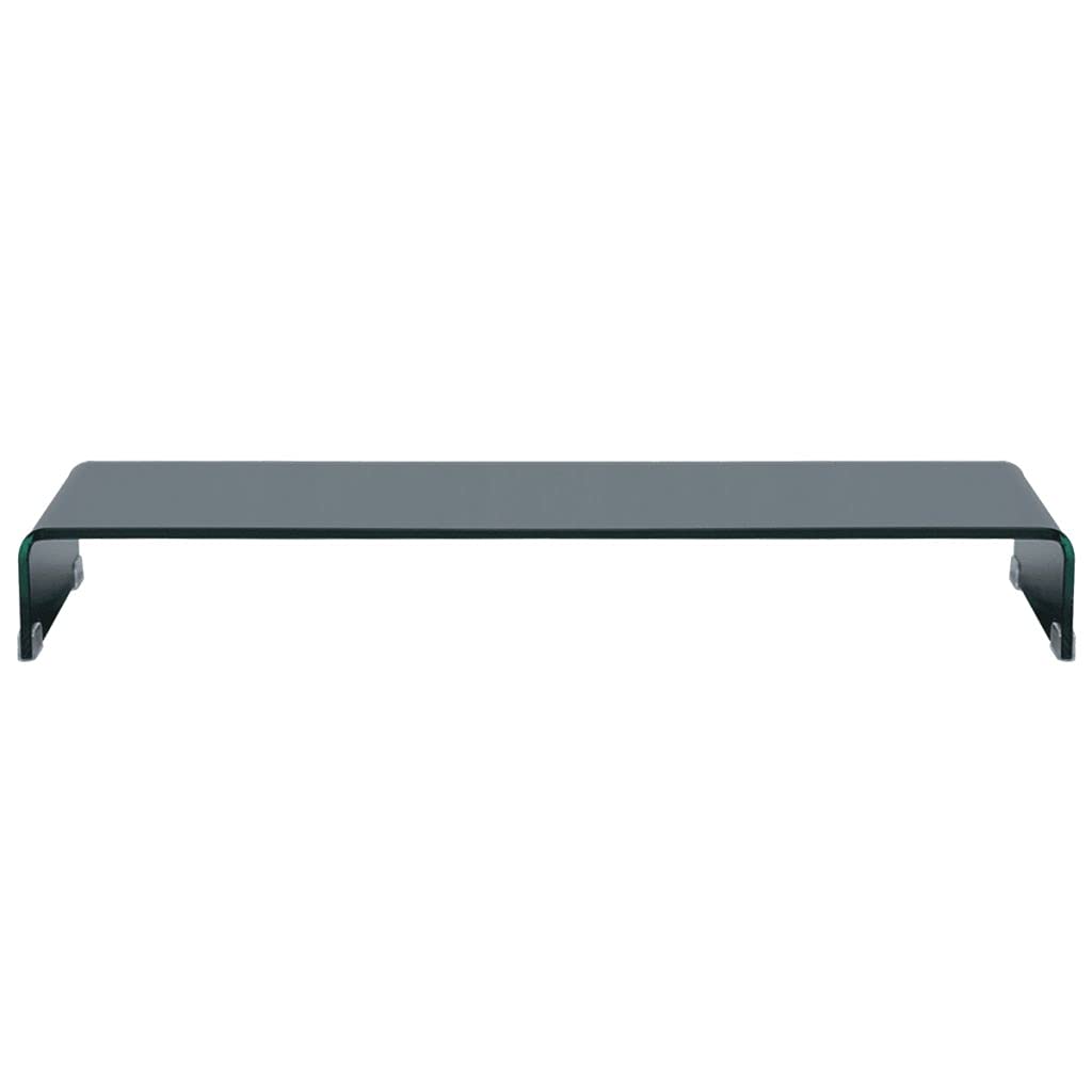 Black Glass Monitor Stand Riser - 39.4