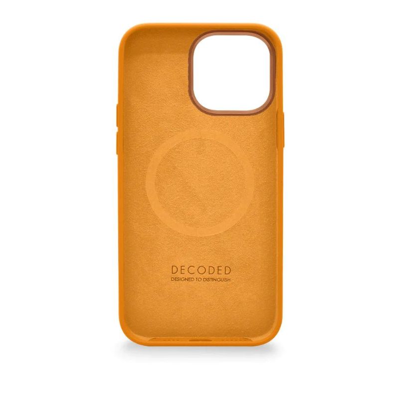 DECODED Silicone Case for iPhone 14 Pro Max - Soft Protective Cover with Premium Grip - Apricot Color - Perfect for Everyday Use, Work & Travel Protection