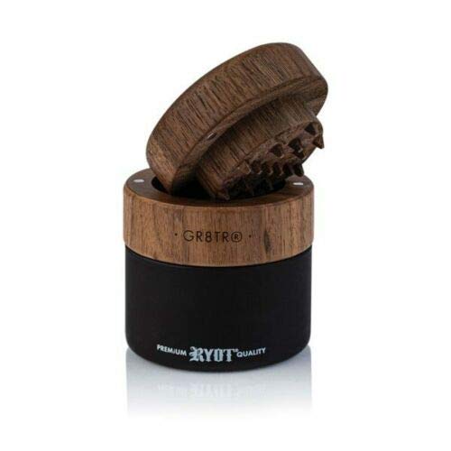 Walnut Top/Black Jar