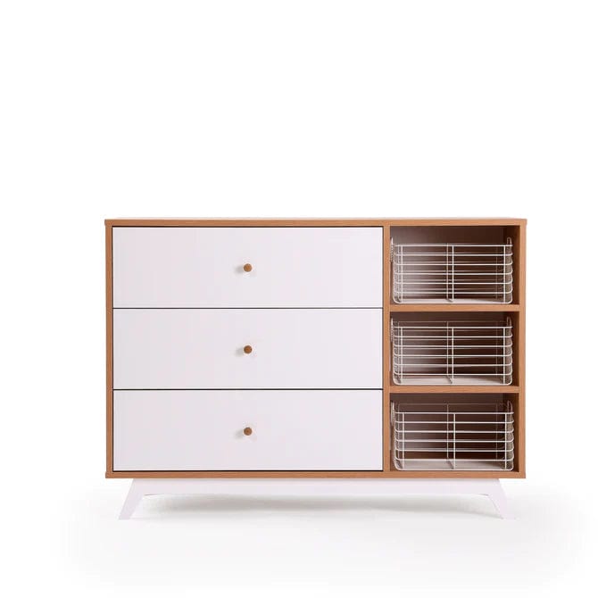 Modern 3-Drawer Dresser for Bedroom - Solid Wood Chest of Drawers with Smooth Gliding, Central Park Style - Perfect for Home, Office, or Dorm Organization