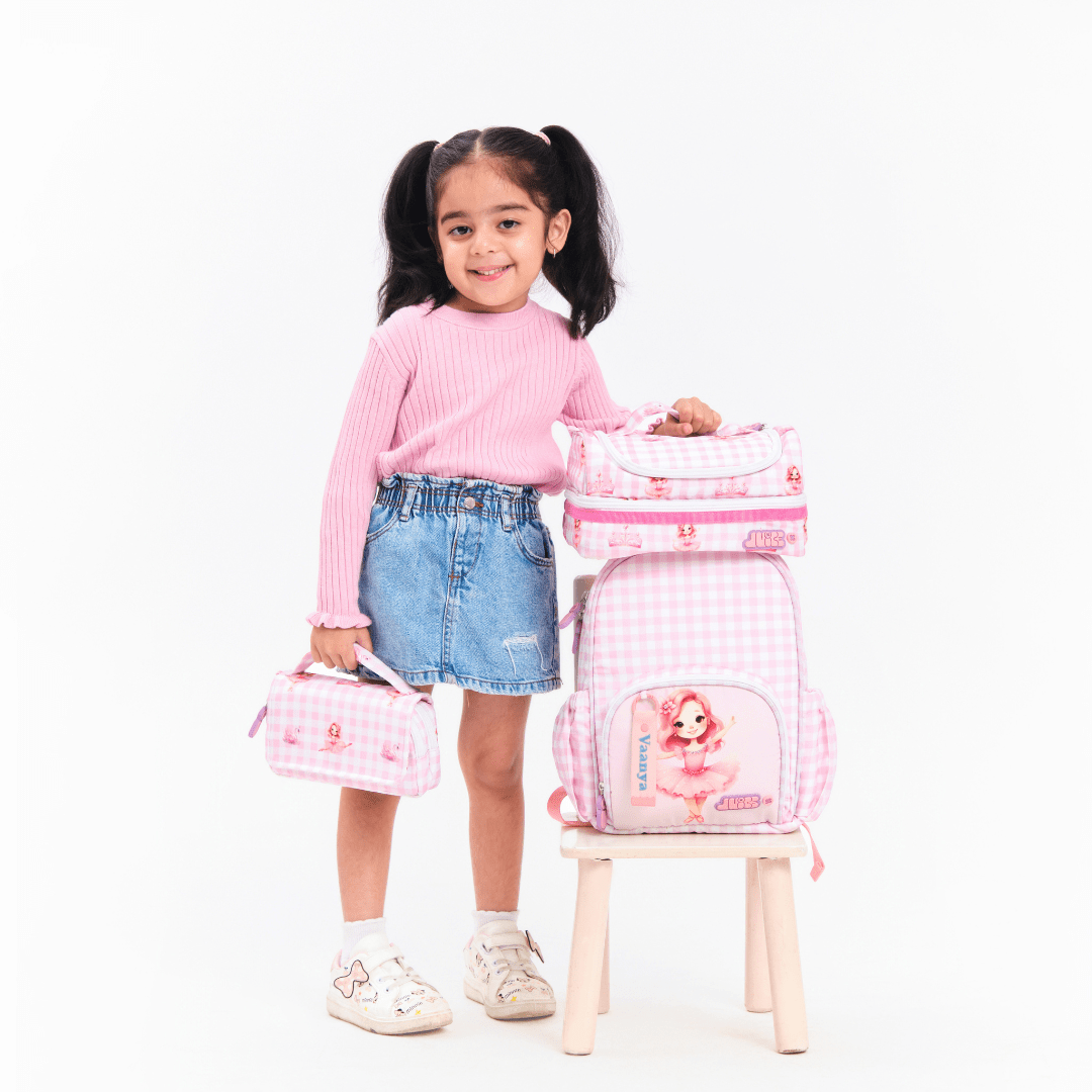 Ballerina Medium Backpack Complete Set - Stylish & Functional School Backpack for Women & Teens - Perfect for College, Work, Travel & Everyday Use