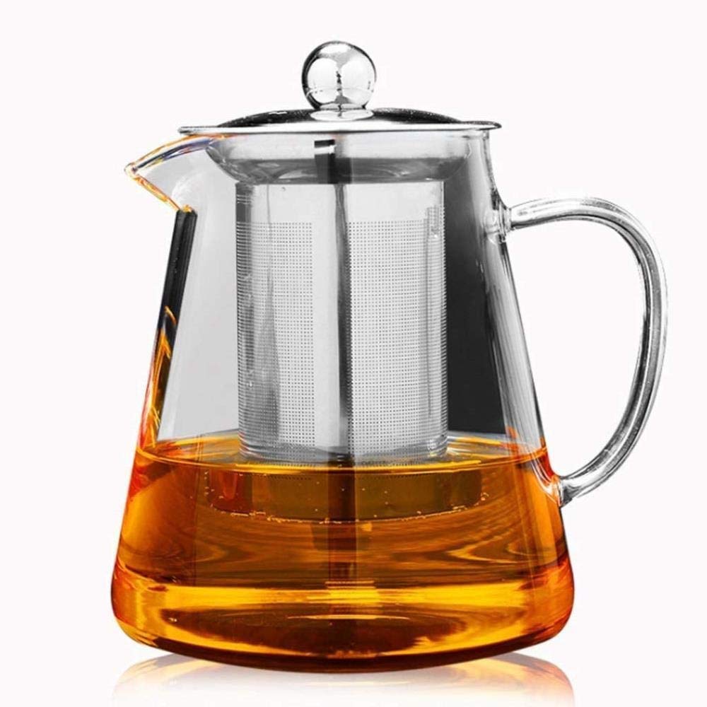 Premium Cast Iron Teapot with Borosilicate Glass & 304 Stainless Steel Infuser - 950ml Japanese Style Loose Leaf Tea Kettle Set - Perfect for Home, Office & Tea Ceremony Use