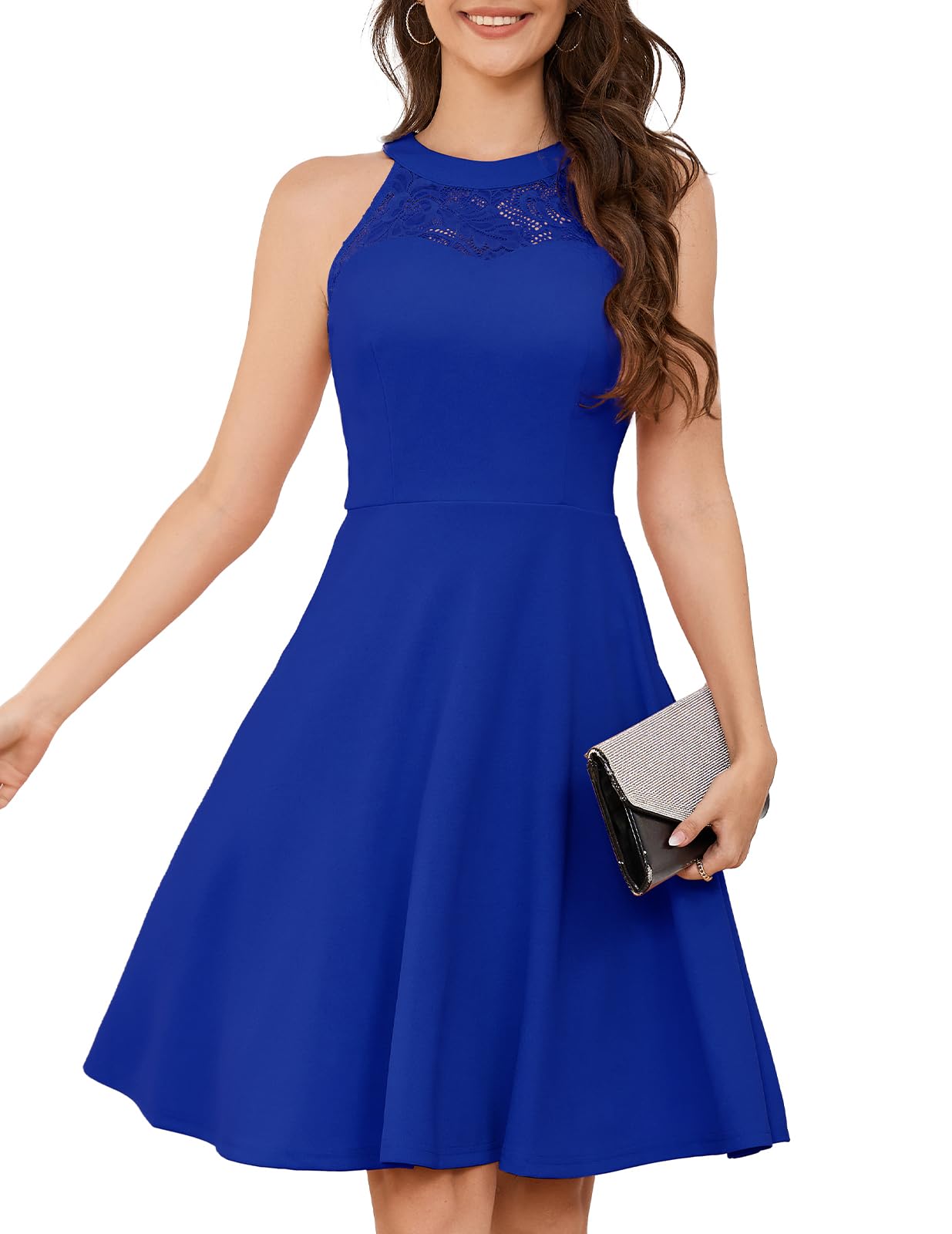 Elegant Women's Cocktail Dress for Wedding & Party | Vintage Lace Short Prom Dress