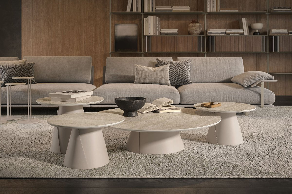 Modern ALBERT Ceramic Coffee Table - Stylish & Durable Living Room Furniture for Home Decor | Perfect for Small Spaces, Apartments & Lounge Areas