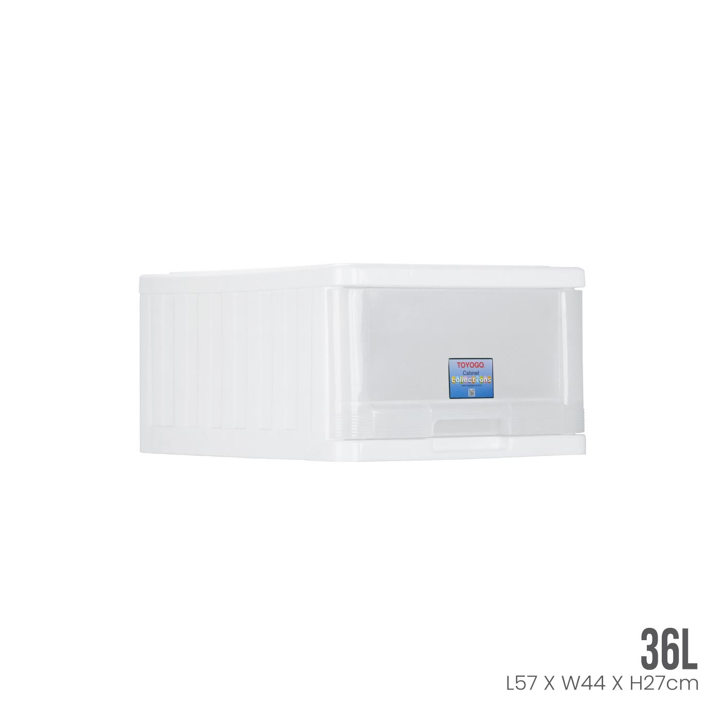 WHITE FRAME TRANSLUCENT DRAWER (709WF-TPT)
