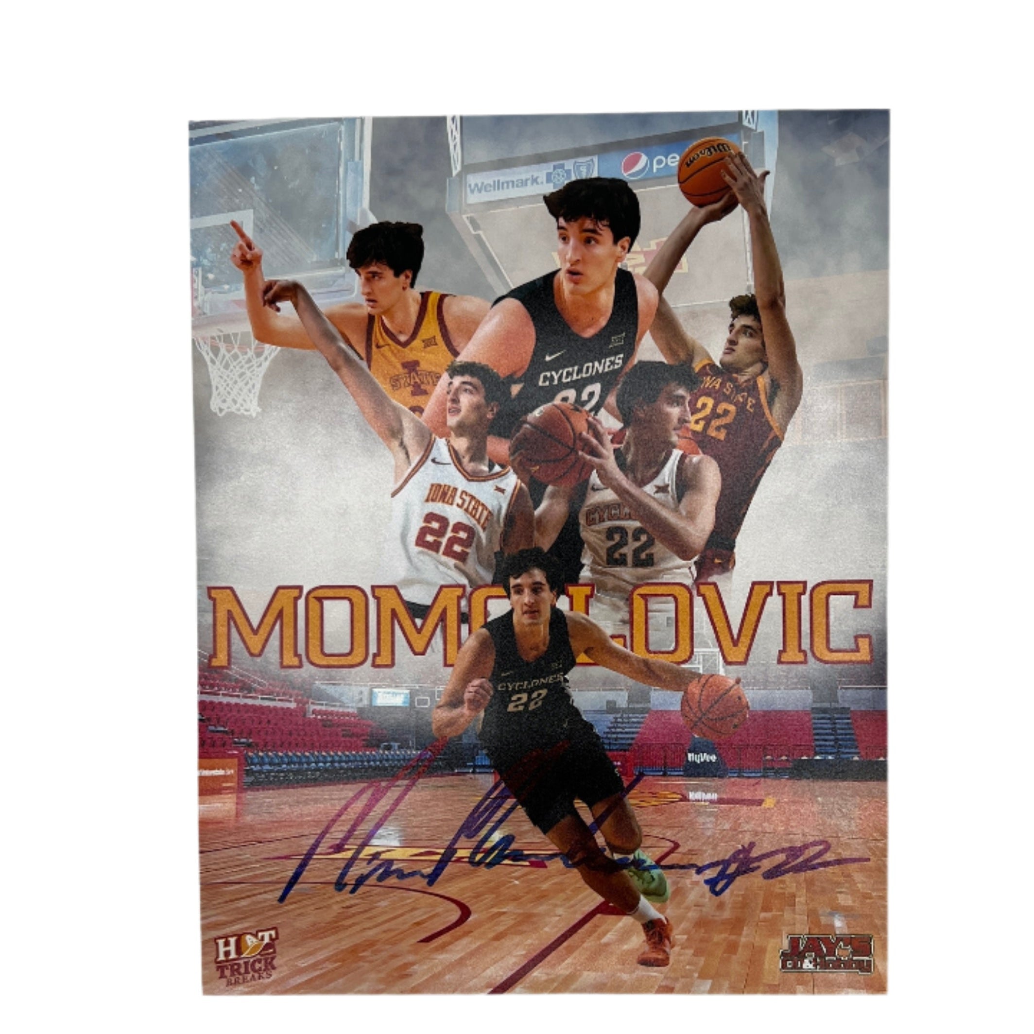 Milan Momcilovic Autographed 8x10 Photo - Iowa State Cyclones Basketball Player Signed Memorabilia - Perfect for Collectors, Fans, and Sports Decor