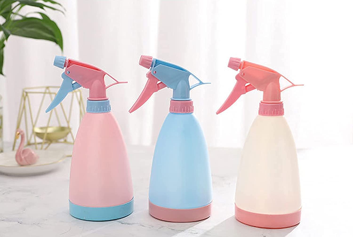TORIOX 500ml Continuous Mist Hair Spray Bottle - Fine Mist Water Sprayer for Curly Hair Styling, Morning Hair Taming & Plant Misting - Empty Salon Refillable Spray Bottle with Trigger for Hairstyling, Gardening & Home Cleaning
