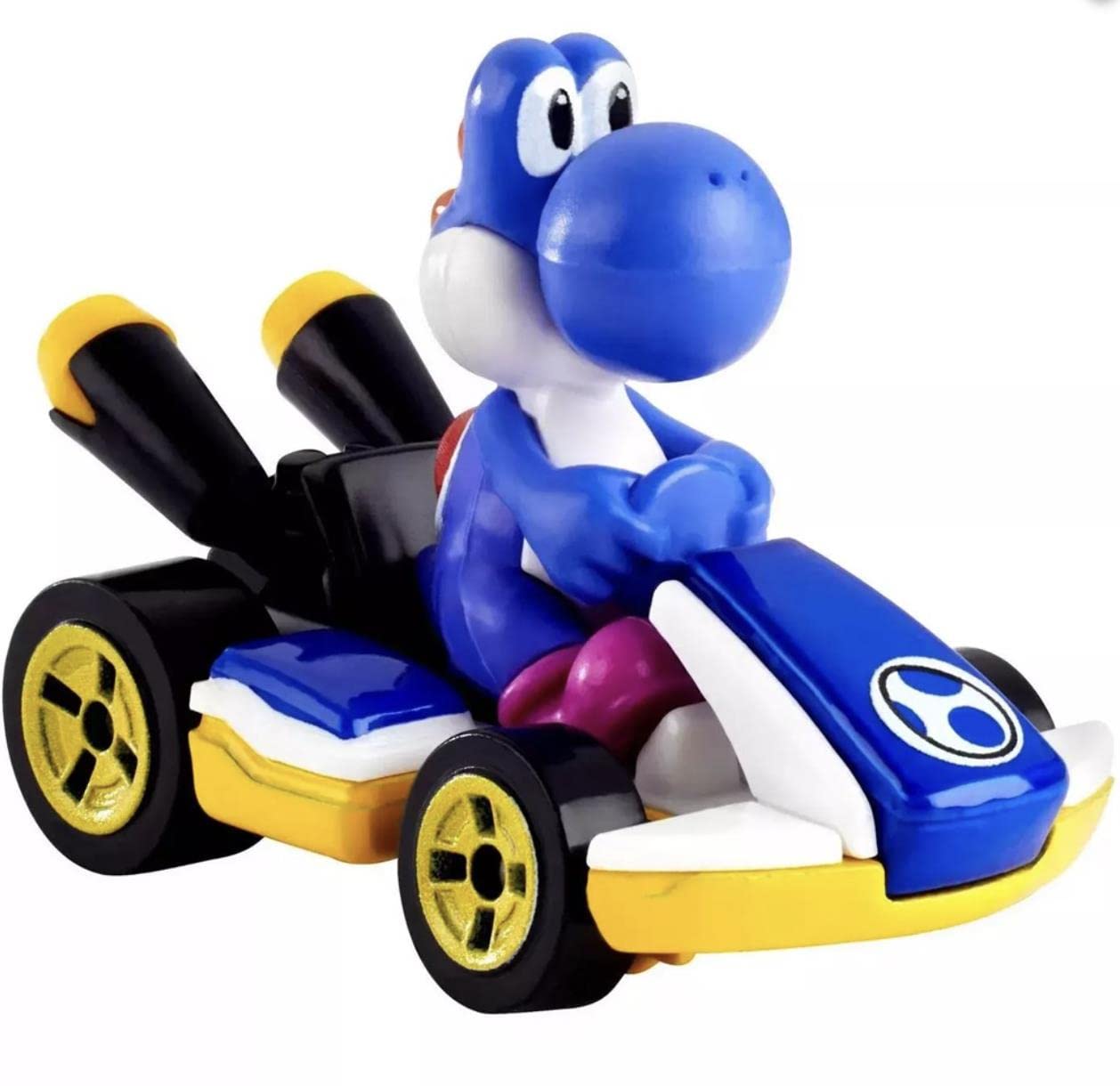 Hot Wheels Mario Kart Blue Yoshi Standard Kart - Die-Cast Toy Car for Kids & Collectors | Perfect for Playtime, Gifts & Display | Inspired by Nintendo Mario Kart Racing Game