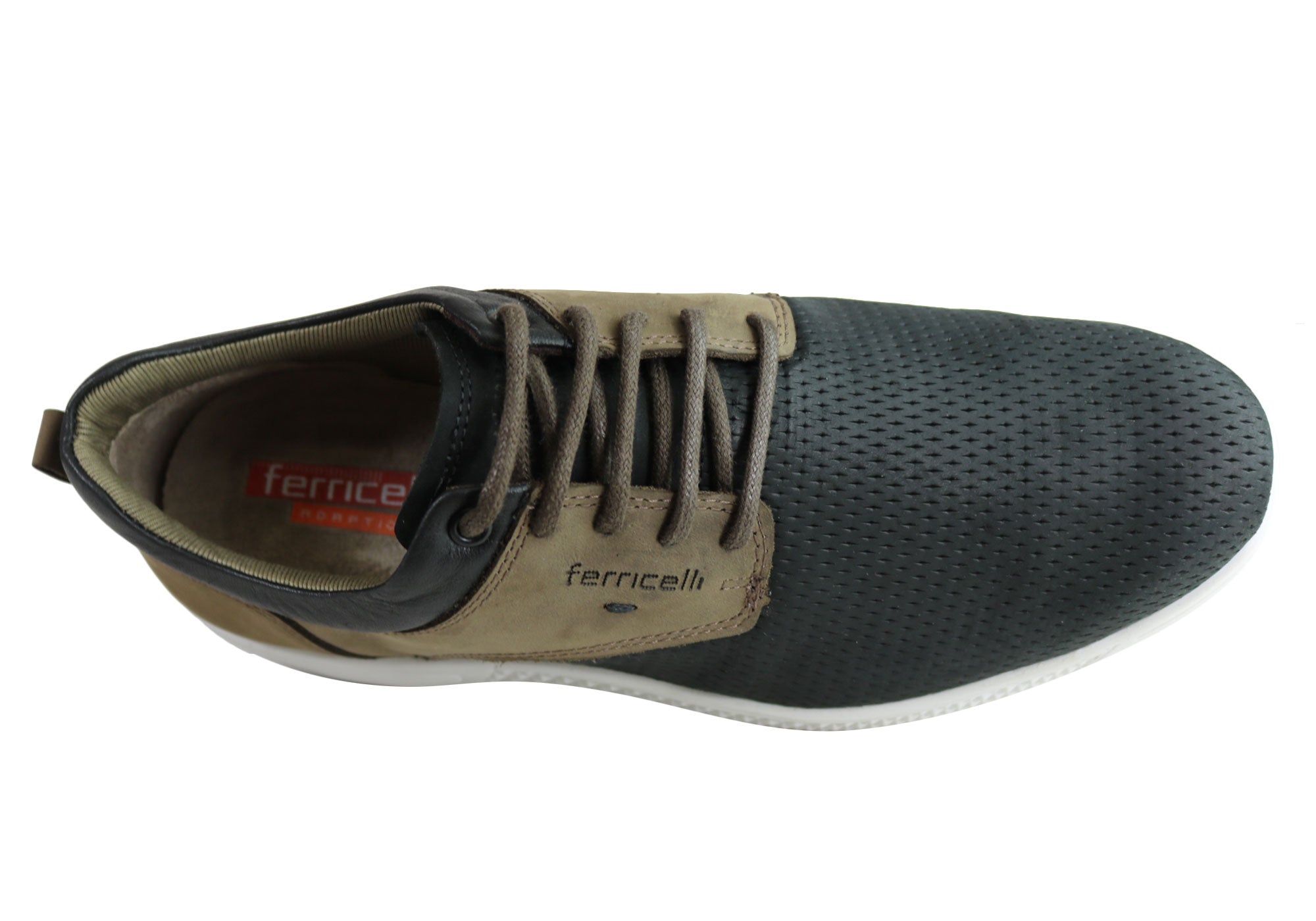 Ferricelli Burke Men's Genuine Leather Lace-Up Casual Shoes - Handcrafted in Brazil - Perfect for Office, Dating & Everyday Wear