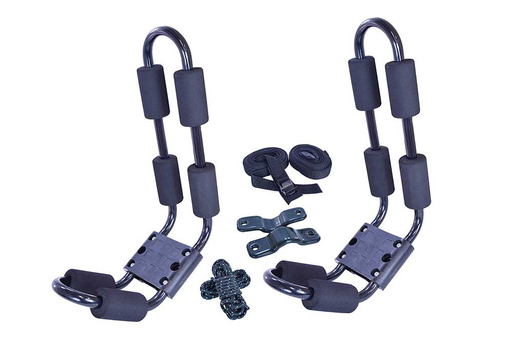 EcoRack J Style Kayak Carrier - Heavy Duty Roof Rack for Canoes & Kayaks - Secure Transport for Outdoor Adventures - Perfect for Camping, Fishing & Water Sports