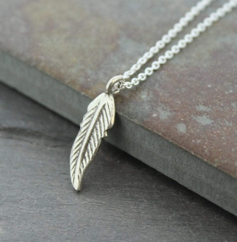 Authentic Hill Tribe Silver Feather Pendant Necklace - Handmade Tribal Jewelry for Women - Perfect for Boho Fashion, Festivals & Gift Giving