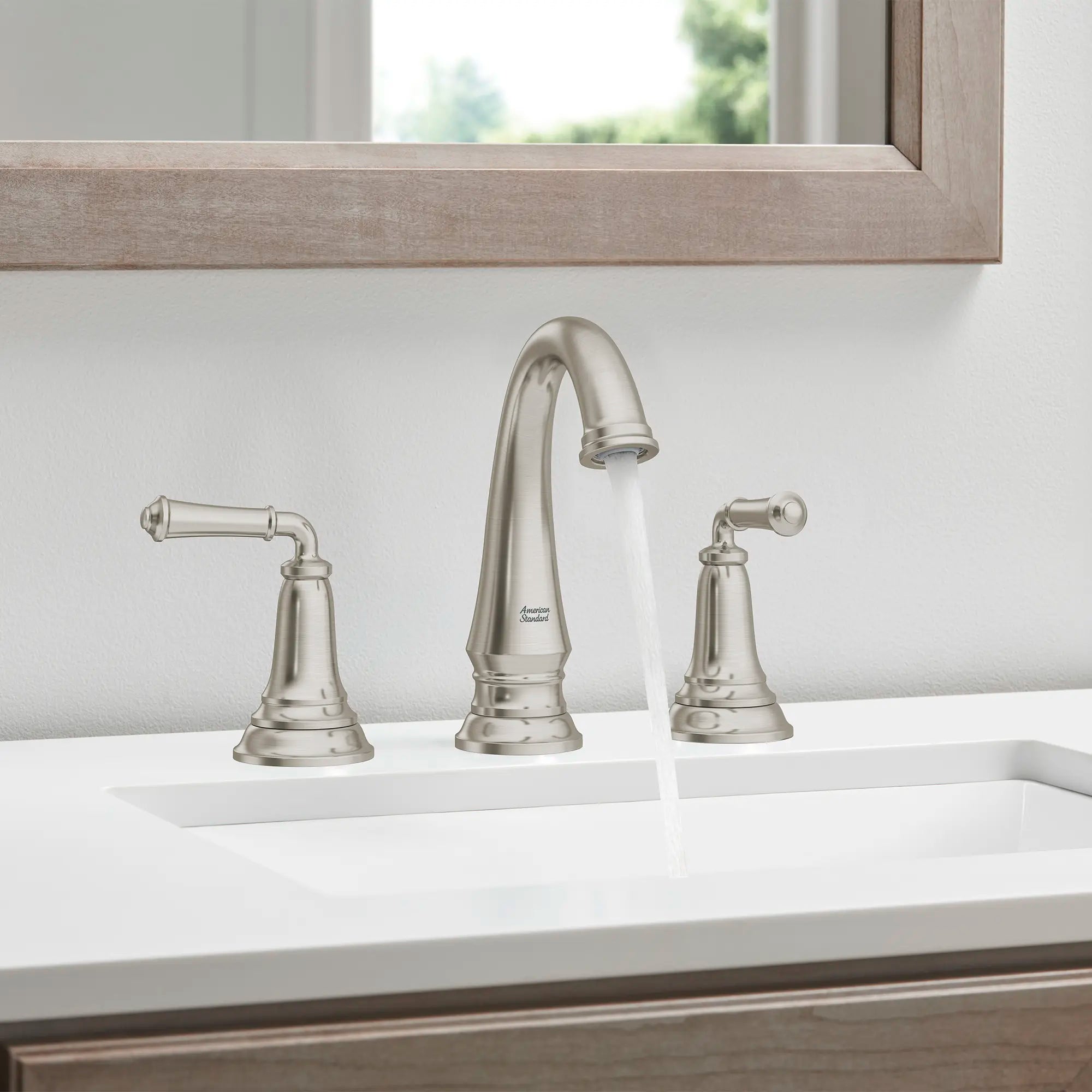 Delancey® 8 Inch Widespread 2 Handle Bathroom Faucet - 1.2 GPM/4.5 LPM Water-Saving Design with Lever Handles - Perfect for Vanities, Powder Rooms & Guest Bathrooms