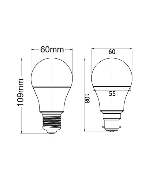 10W Bayonet (BC) LED Globe Bulb - Dimmable, Cool White (3000K) - Energy Efficient Light Bulbs for Home, Office & Outdoor Lighting