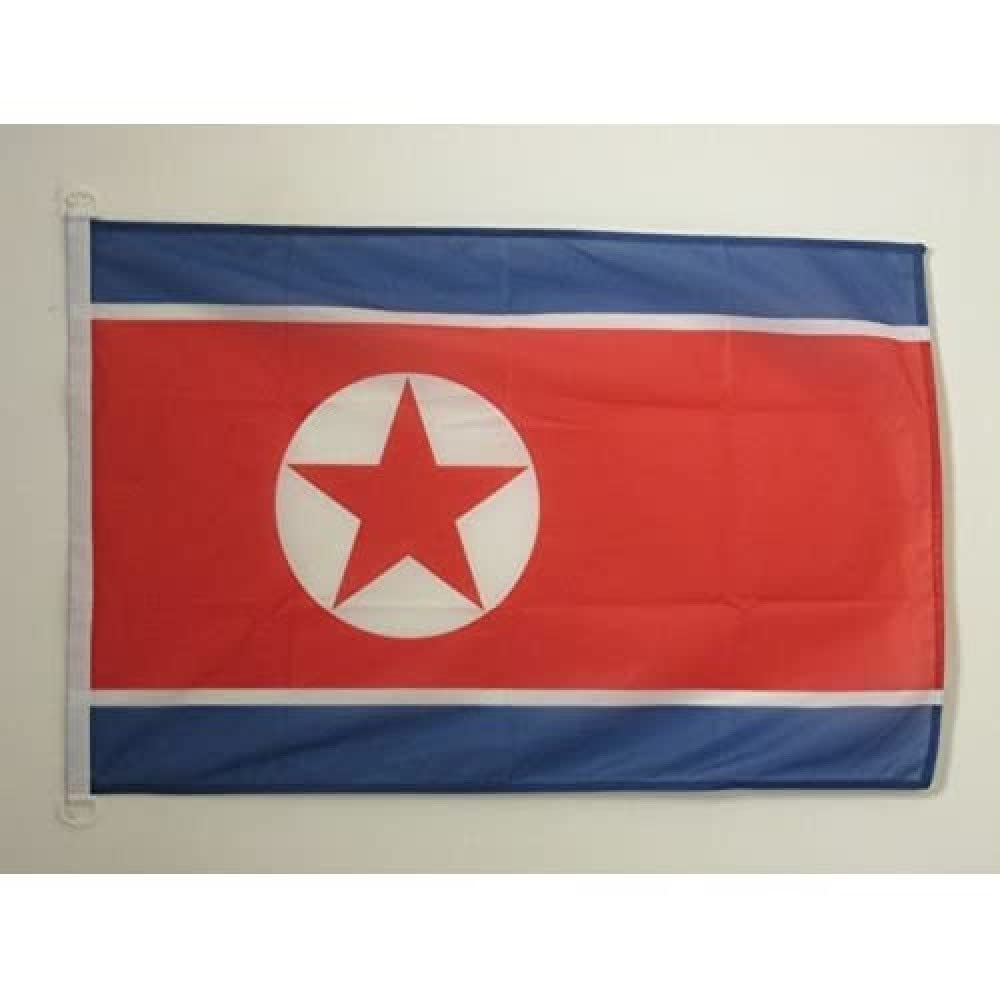 North Korea Flag 2x3 ft - Durable Knitted Polyester with Rings - for Outdoor & Indoor Display