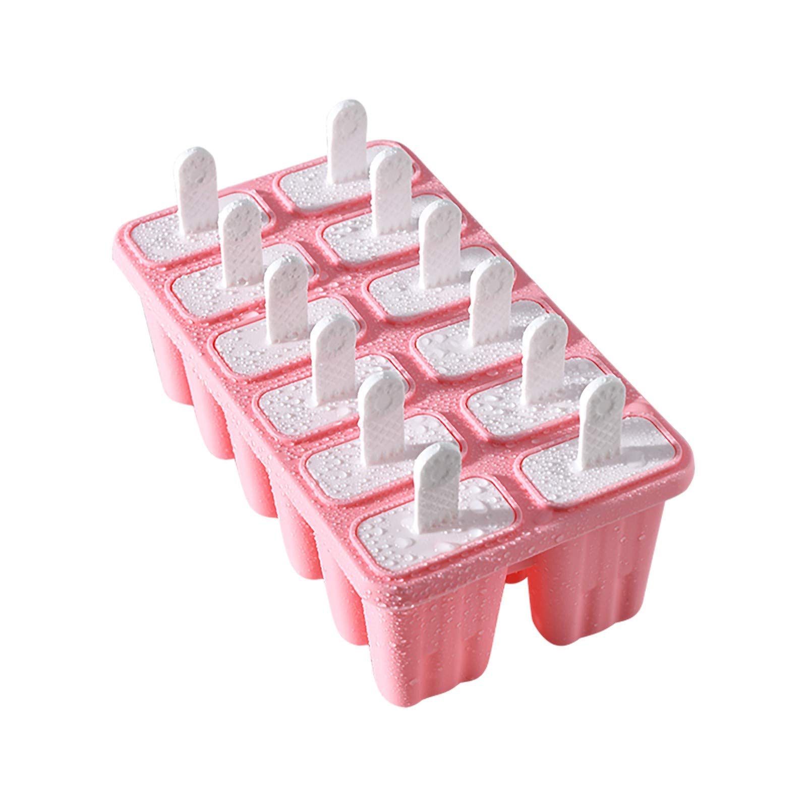 12-Piece Silicone Popsicle Molds - Reusable Ice Tray for Homemade Frozen Treats - Perfect for Summer Snacks, Kids Parties & Healthy Desserts