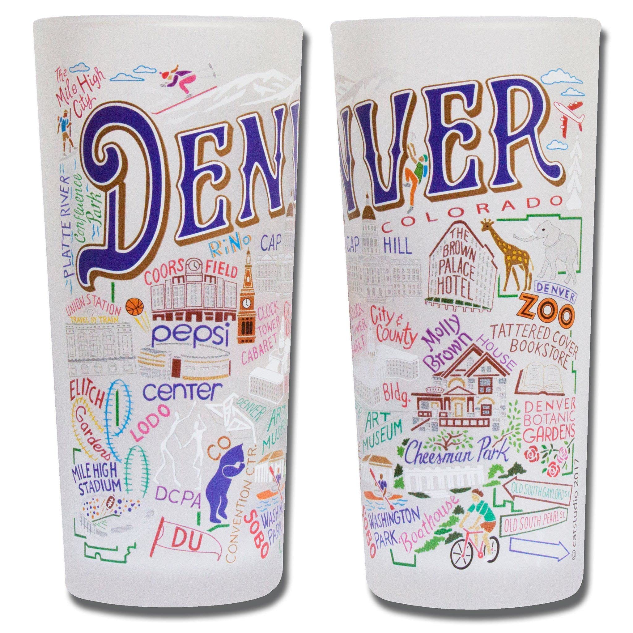 Catstudio Denver Frosted Glass Cup - 15oz Dishwasher Safe Tumbler for Kitchen, Home Bar & Wedding Gifts - Elegant Drinking Glasses for Water, Juice & Cocktails