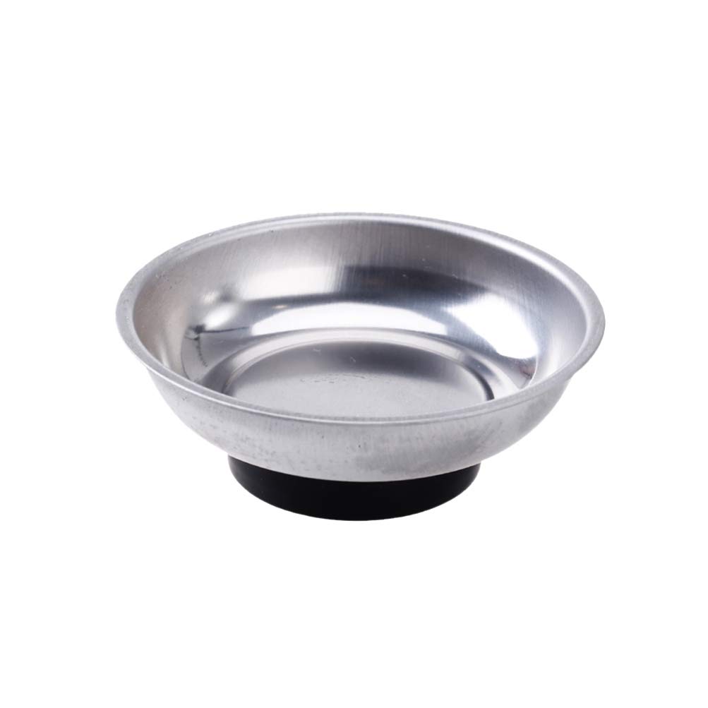 **3 Inch Magnetic Tool Tray - Round Serving Dish for Screws, Bolts & Sockets | Strong Magnetic Parts Holder | Perfect for Workshops, Garages & DIY Projects**
