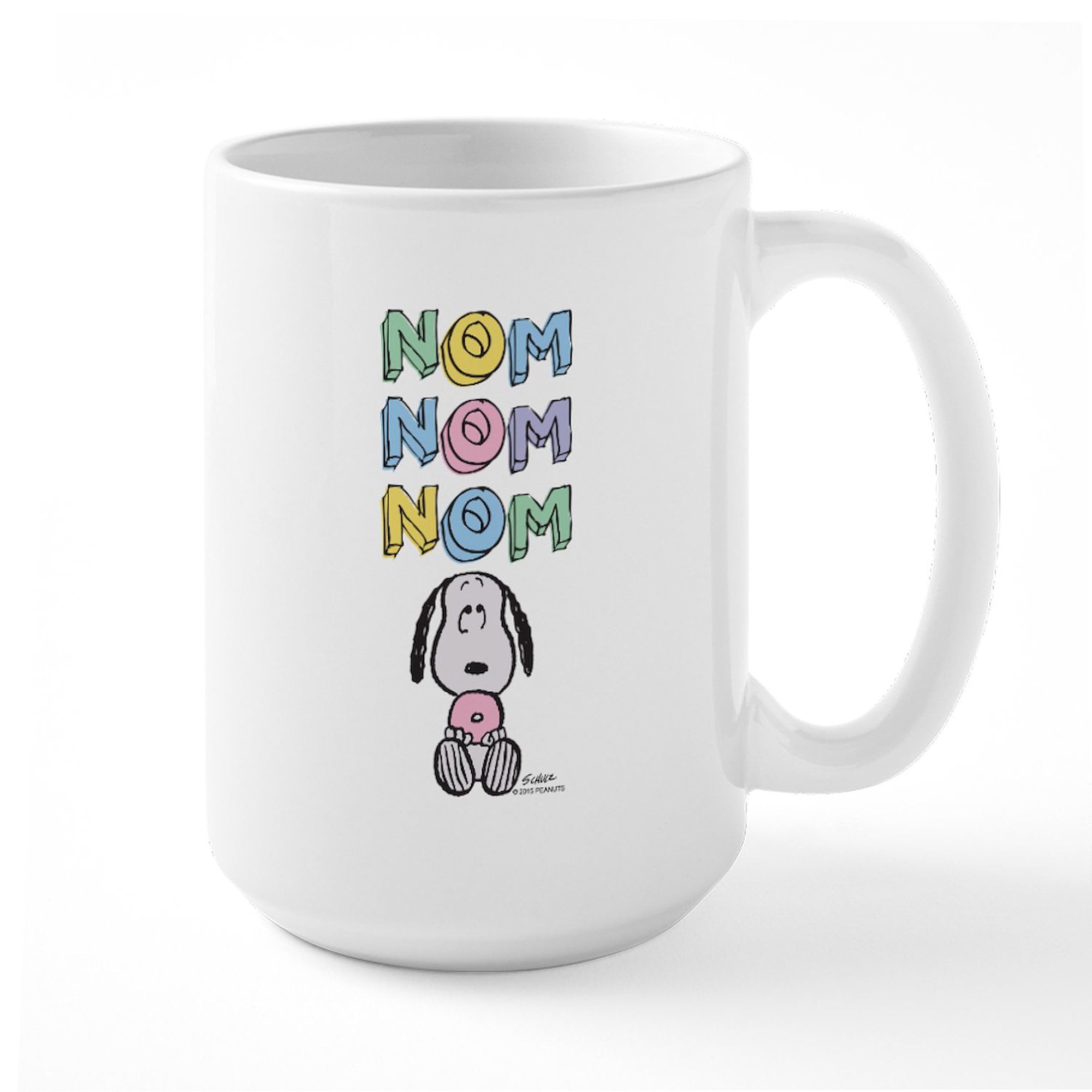 Snoopy Nomnomnom 15 oz Ceramic Coffee Mug (444 ml) - Perfect for Hot & Cold Drinks, Office, Home, and Gifts - CafePress