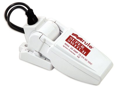 Rule Super Switch Bilge Pump Float Switch 37FA - Automatic Marine Boat Water Level Control for Bilge Pumping System | Ideal for Boats, Yachts, and Marine Applications