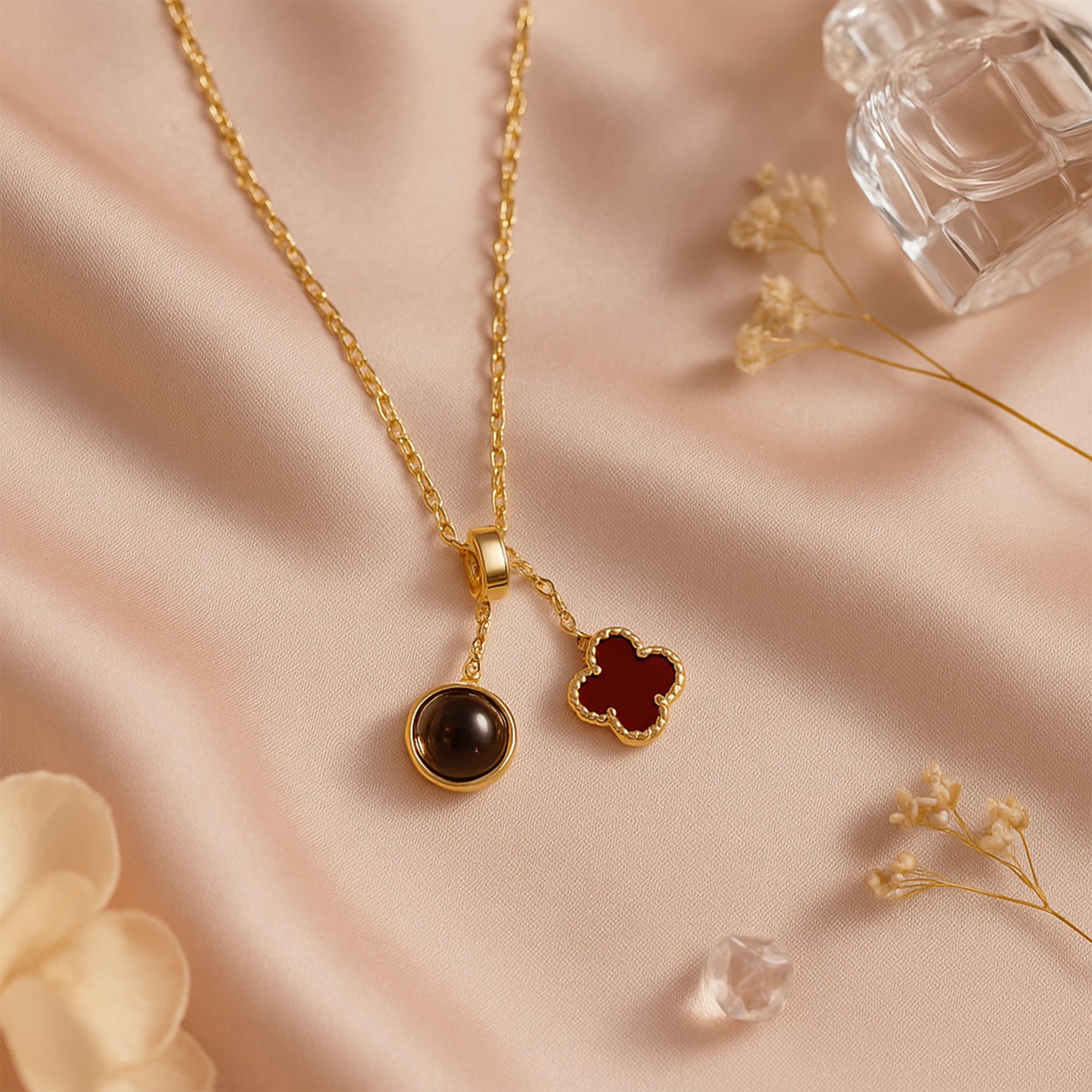 AG Collective Jewelry – Twin Radiance Necklace | 14K Gold Plated Layered Necklace for Women | Perfect for Date Night & Special Occasions