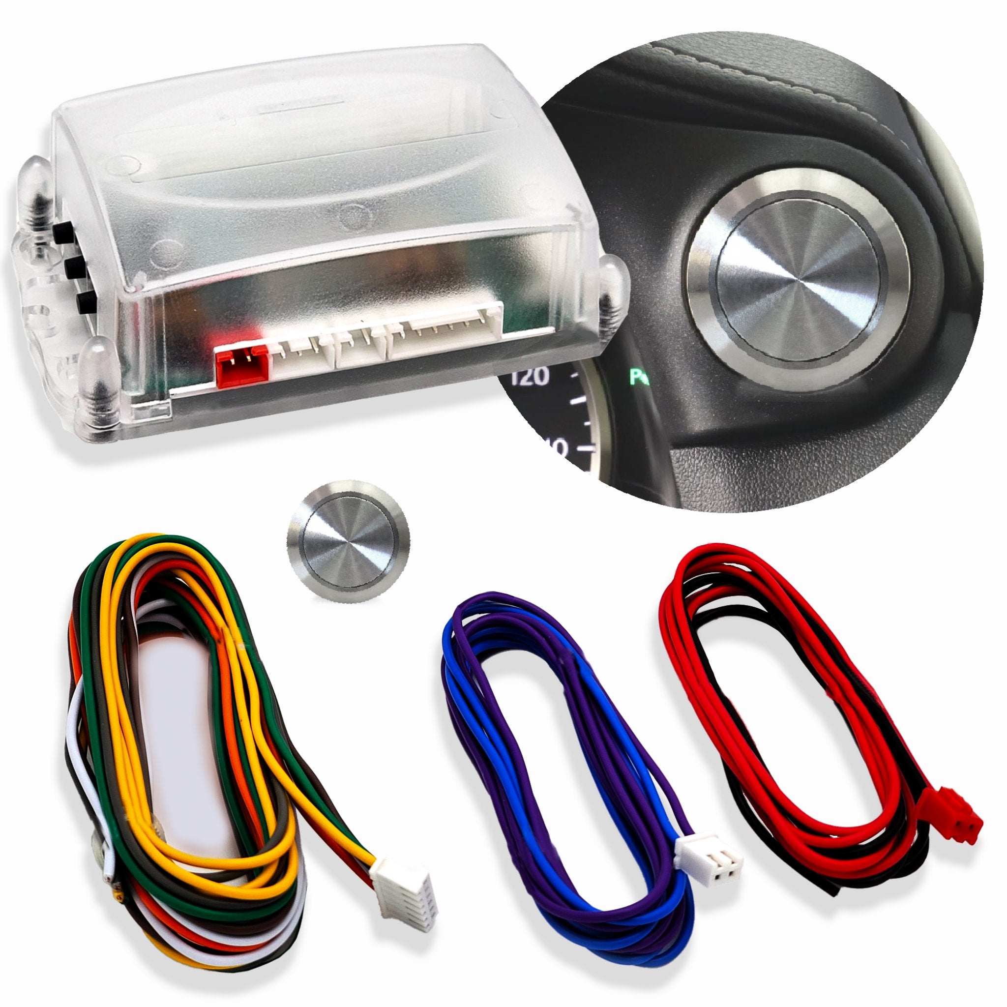 1903 Rambler Model F 12V Billet Push Button Start Stop Switch Kit - Engine Ignition Key Conversion for Classic Cars & Hot Rods - Perfect for Vintage Vehicle Restoration & Custom Builds