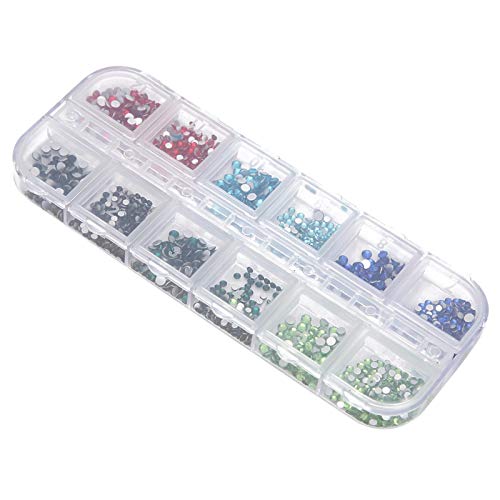 DIY Nail Rhinestones Kit - 12 Grids Nail Art Gems for Beginners & Professionals | Perfect for Nail Salons, Home Manicures & Creative Nail Designs