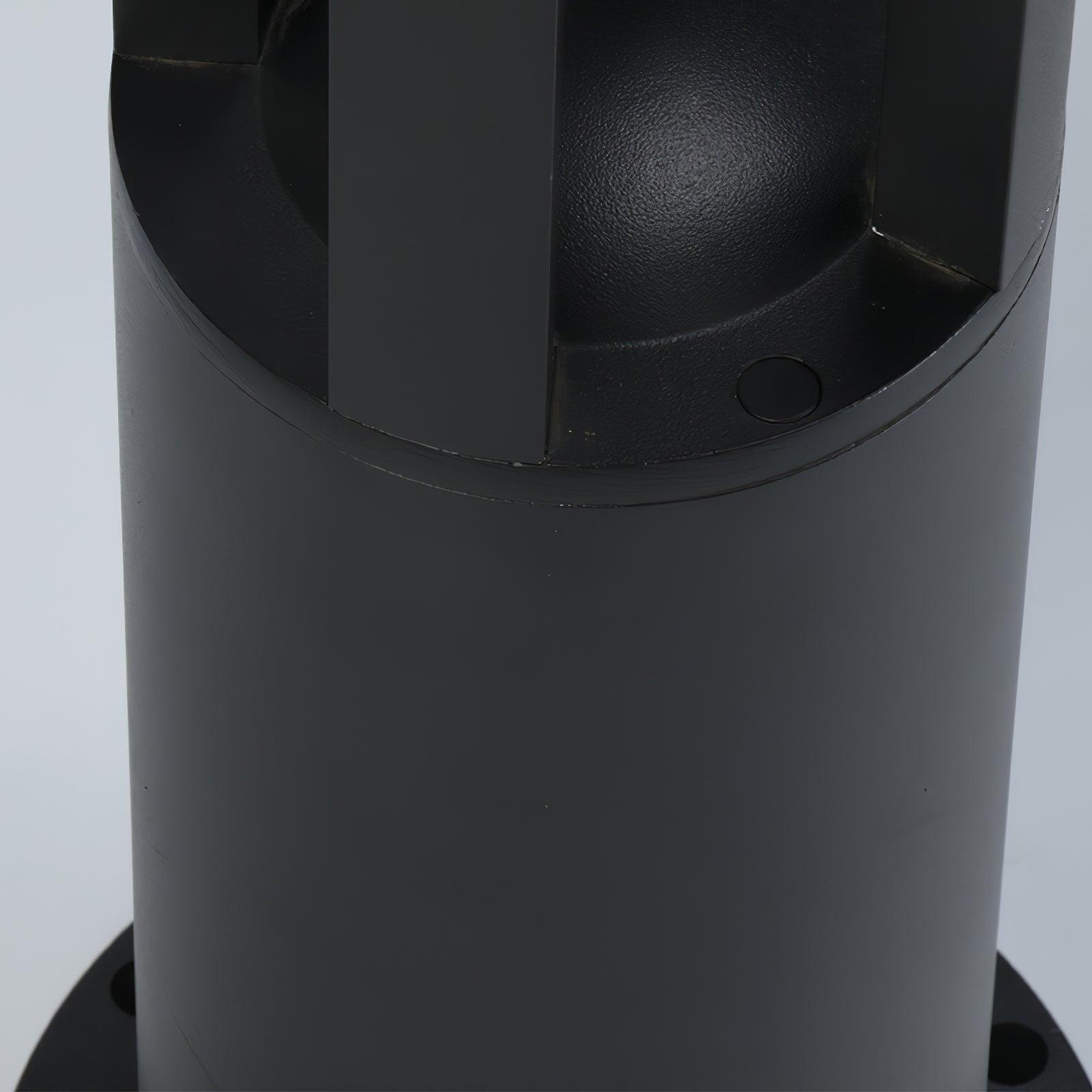 Solar Powered Black Cylindrical Outdoor Garden Lights - Waterproof LED Landscape Lighting for Patio, Yard, Pathway & Backyard Decor