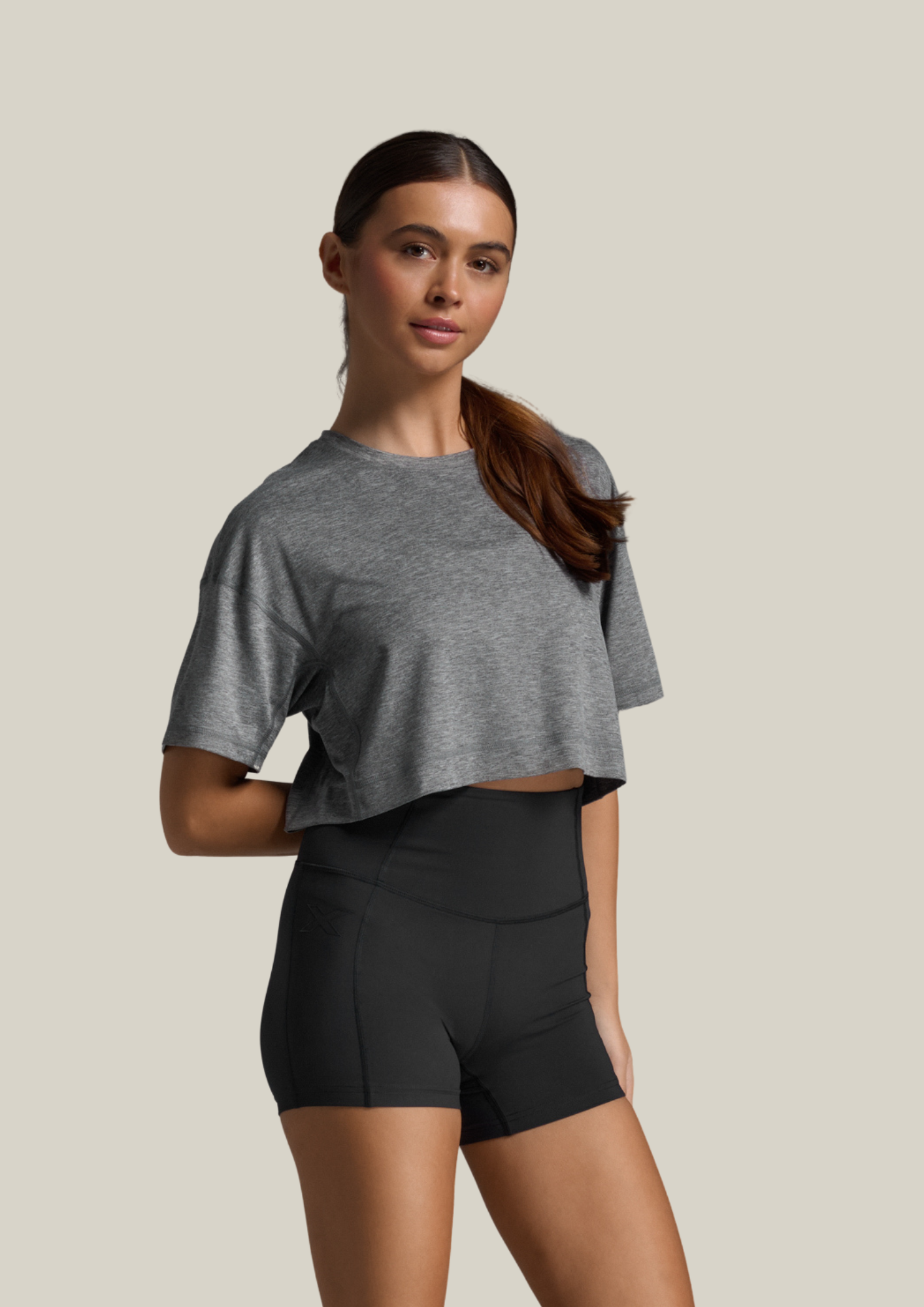 Form Soft Jersey Crop Tee Harbor - Women's Comfortable Stretch Short Sleeve T-Shirt for Casual Wear, Lounge & Summer Outfits