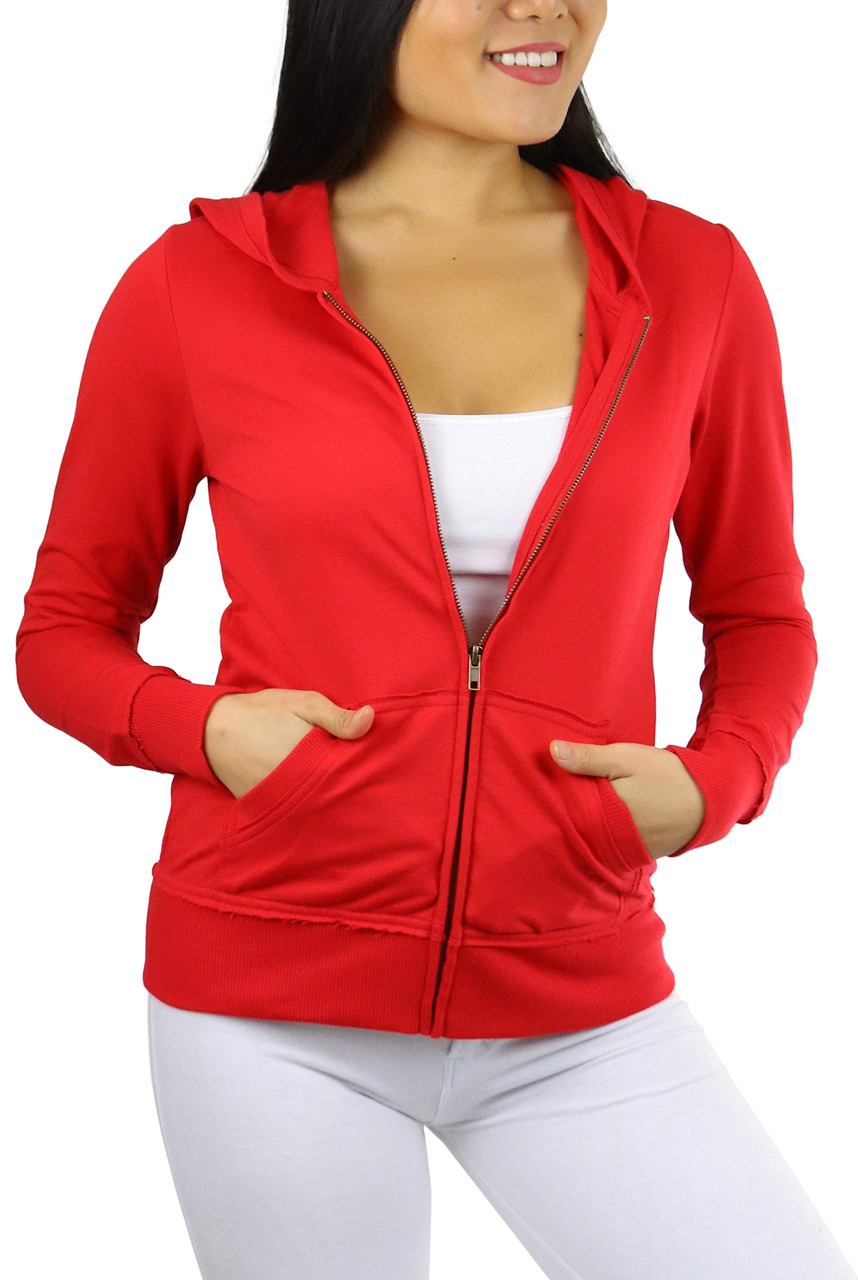 Stylish Junior's Cotton Long Sleeve Zip-Up Hoodie for Girls | Cozy Pullover Sweatshirt | Perfect for School, Casual Wear & Outdoor Activities