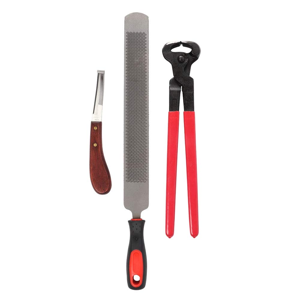 Professional Farrier Tools Kit - Hoof Nipper & Trimmer for Horses, Donkeys - Durable Large & Medium Size Equine Grooming Supplies for Stable, Ranch, and Veterinary Care