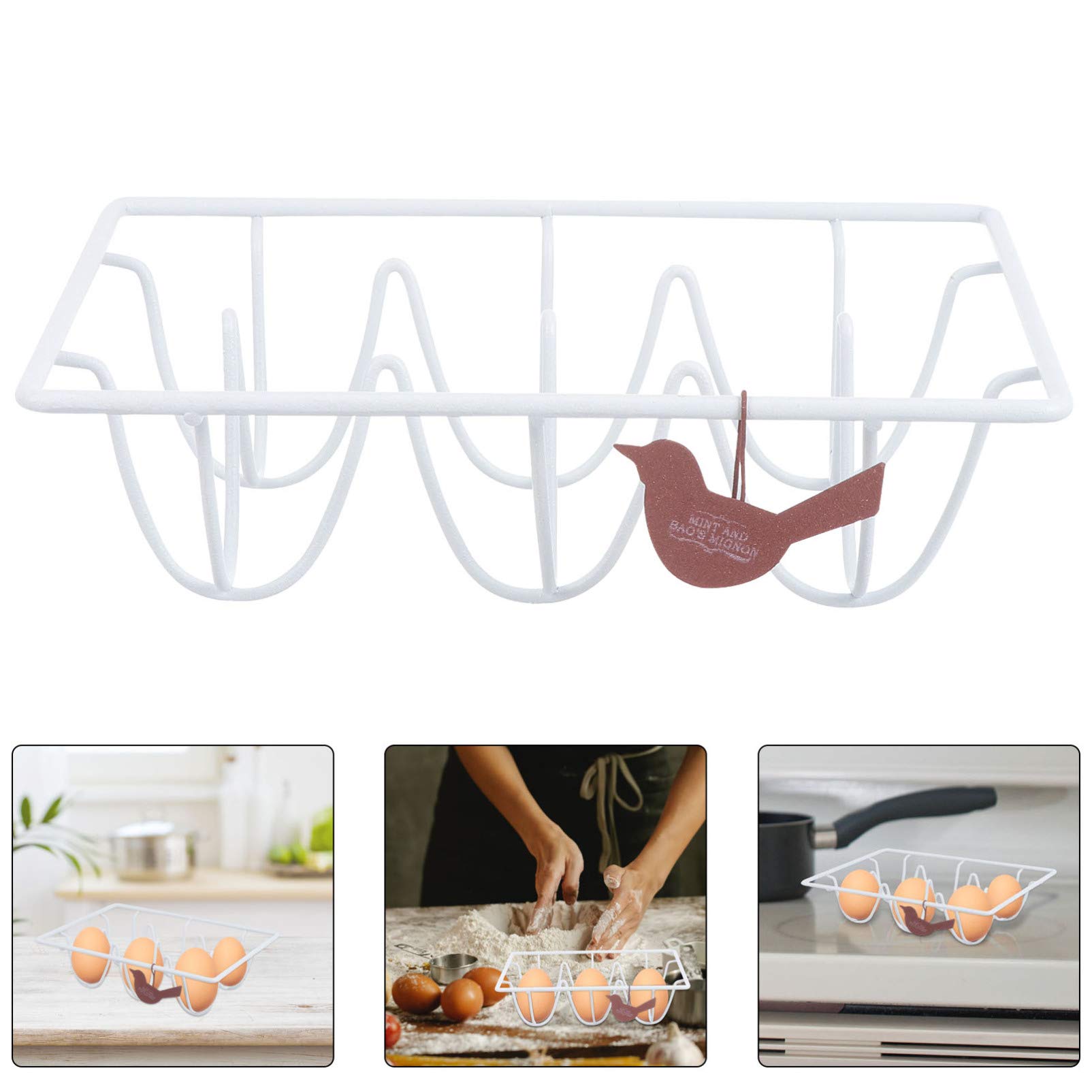 Hemoton 12-Slot Egg Holder - Durable Plastic Egg Storage Tray, Egg Organizer & Carrier for Refrigerator - Perfect for Farm Fresh Eggs, Breakfast Meal Prep & Kitchen Organization