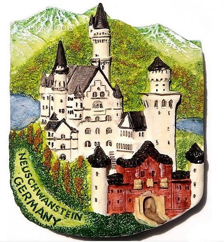 Neuschwanstein Castle Germany Europe 3D Resin Fridge Magnet - Collectible Souvenir & Home Decor for Travel Lovers, Perfect for Refrigerators, Lockers & Office Spaces