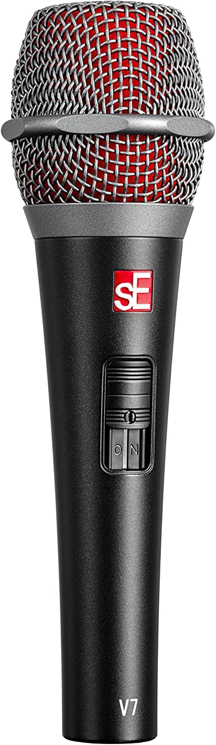 Briskdrop sE Electronics V7 Supercardioid Dynamic Handheld Microphone - Professional XLR Mic with 2 XLR Cables & 10 Cable Ties - Perfect for Podcasting, Live Streaming & Studio Recording