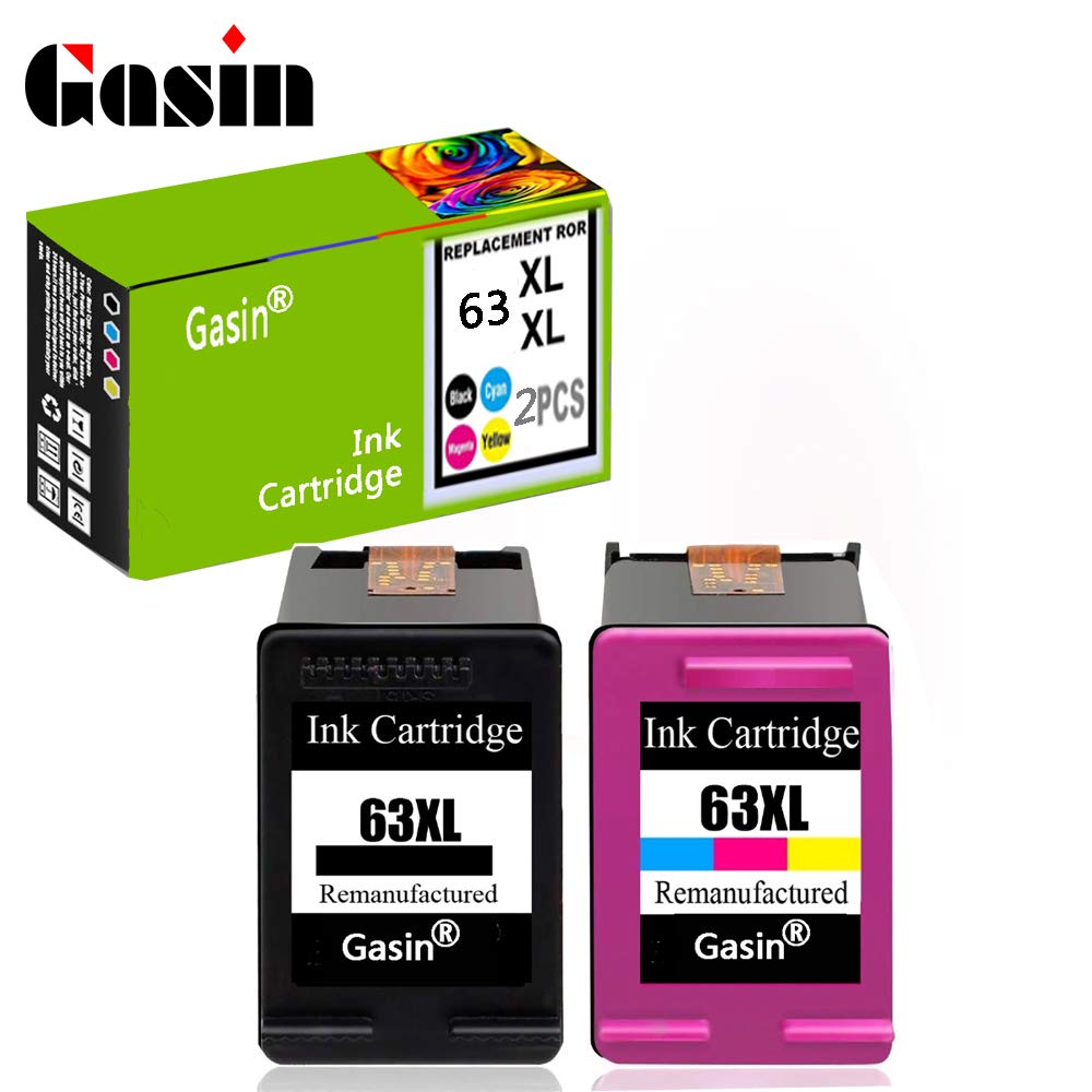 HP 63XL 2-Pack Ink Cartridges - Black & Color Combo for Deskjet 1110/1115/2130/2135/3630/3830 & OfficeJet 4650/4520 Printers - High Yield Replacement Ink for Home & Office Printing