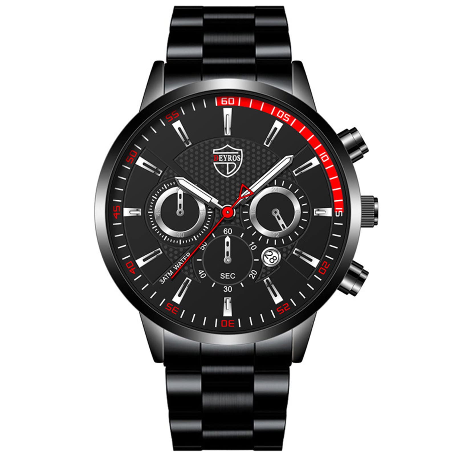 Men's Stainless Steel Analog Quartz Watch - Casual & Business Wristwatch with Date Display | Perfect for Office, Sailing, and Everyday Wear