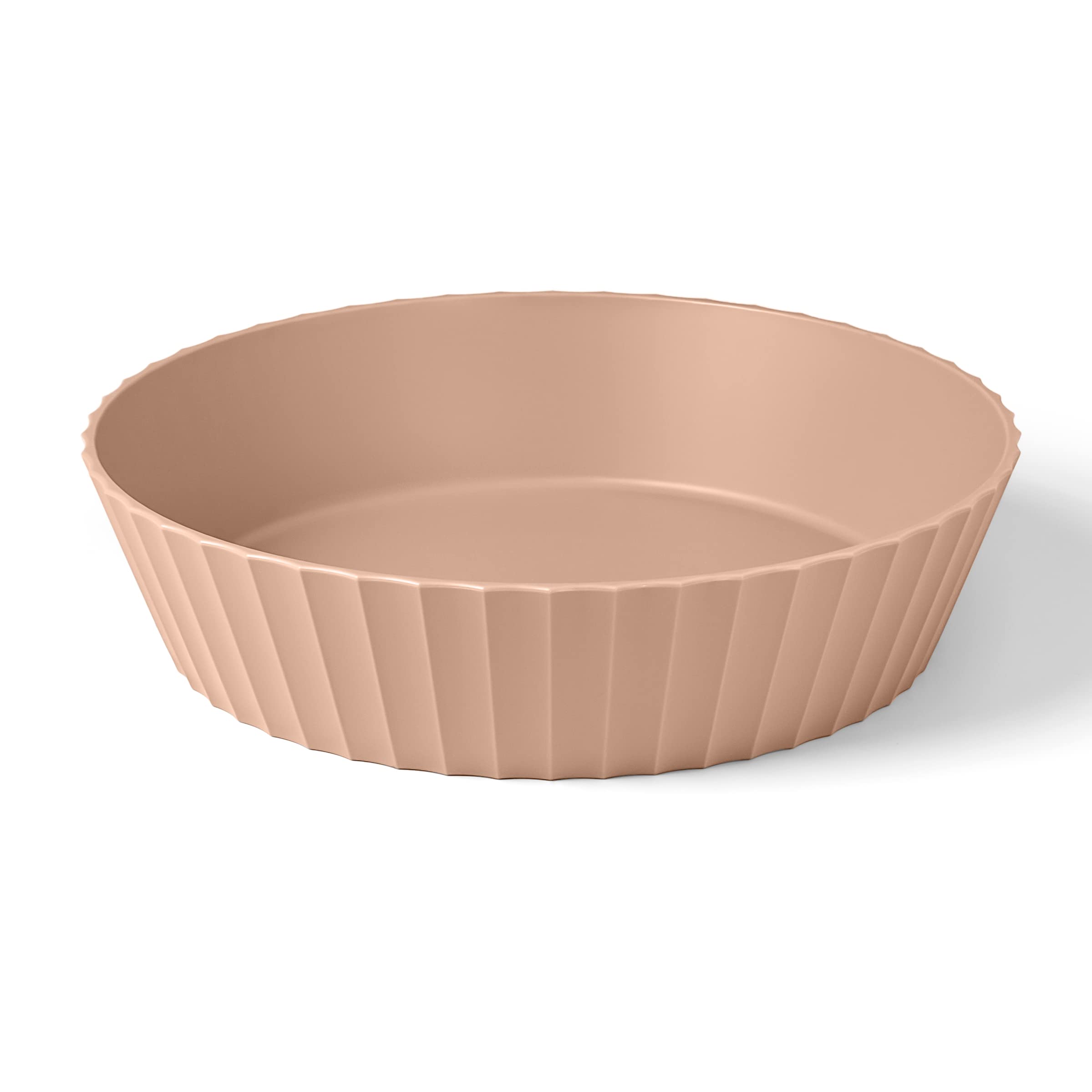Hera Ceramic Bowl Large - Pink Sand Color, Elegant Dining & Serving Bowl for Salads, Pasta, Soup | Perfect for Home, Restaurant & Party Use