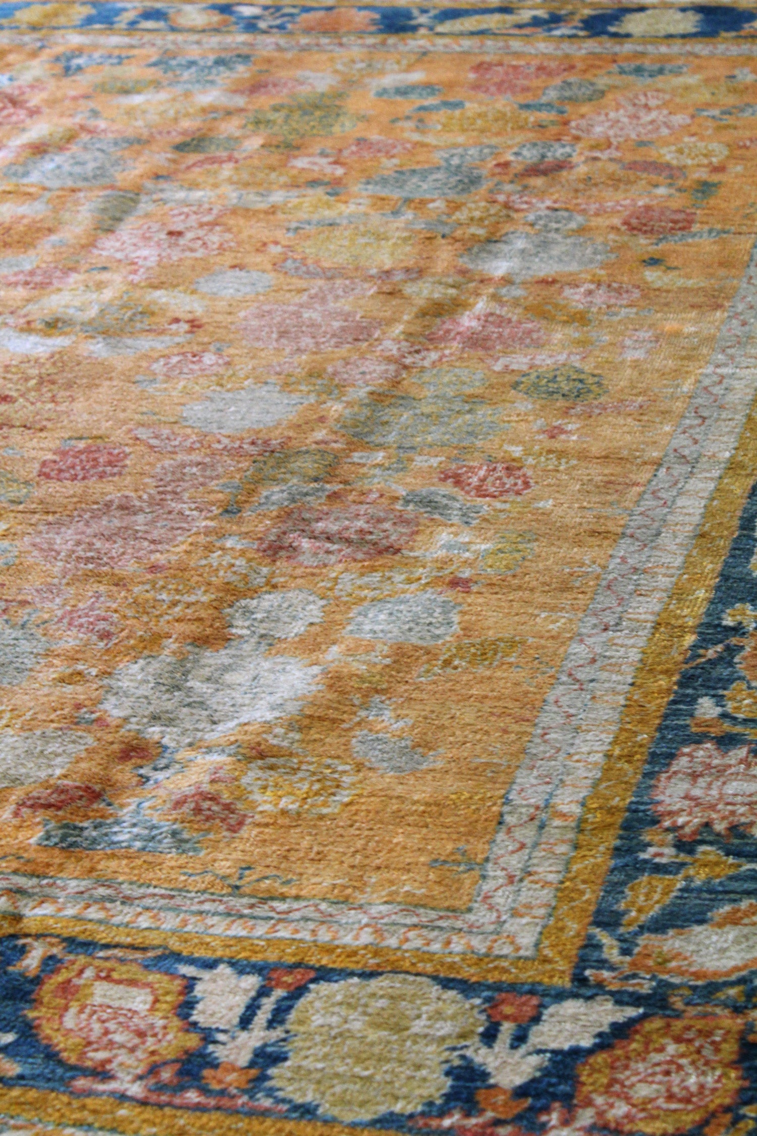 Vintage Antique Angora Oushak Handwoven Tribal Rug - Authentic Turkish Wool Carpet J65201 | Perfect for Boho Living Room, Bedroom Decor & Home Office