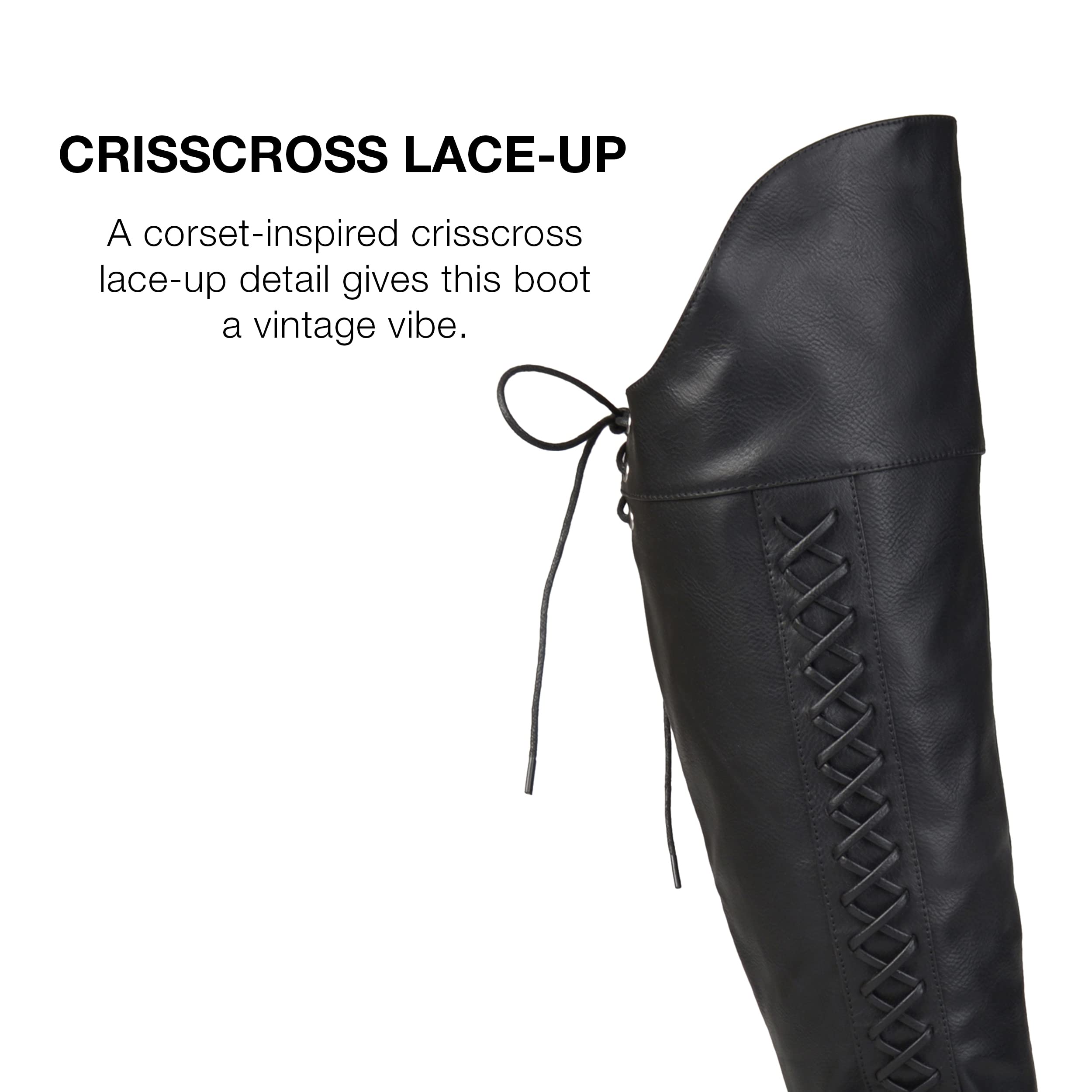 Spritz Faux Leather Wide Calf Boots for Women – Stylish & Comfortable Wide Width Boots for Fall & Winter | Perfect for Office, Casual Wear & Outdoor Activities