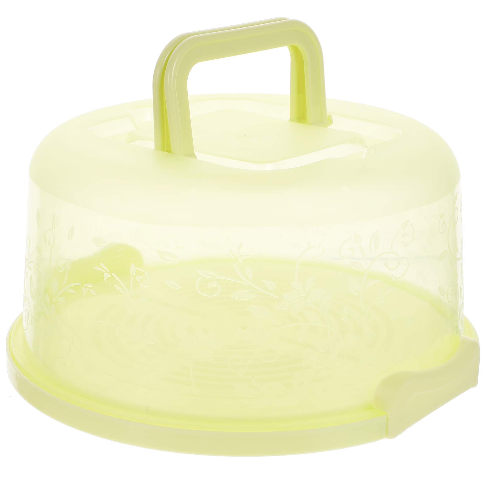 Cabilock Round Plastic Cake Carrier with Handle - Durable Cupcake Container for Wedding, Birthday & Party Desserts - Perfect for Transporting Cakes Safely to Events & Celebrations