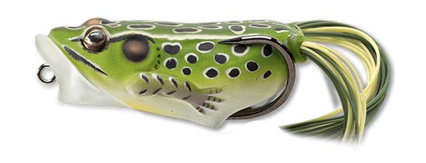 Live Target Hollow Body Frog Poppers - Topwater Bass Fishing Lure for Weedless Frog Fishing in Ponds & Lakes - Perfect for Morning & Evening Bass Fishing