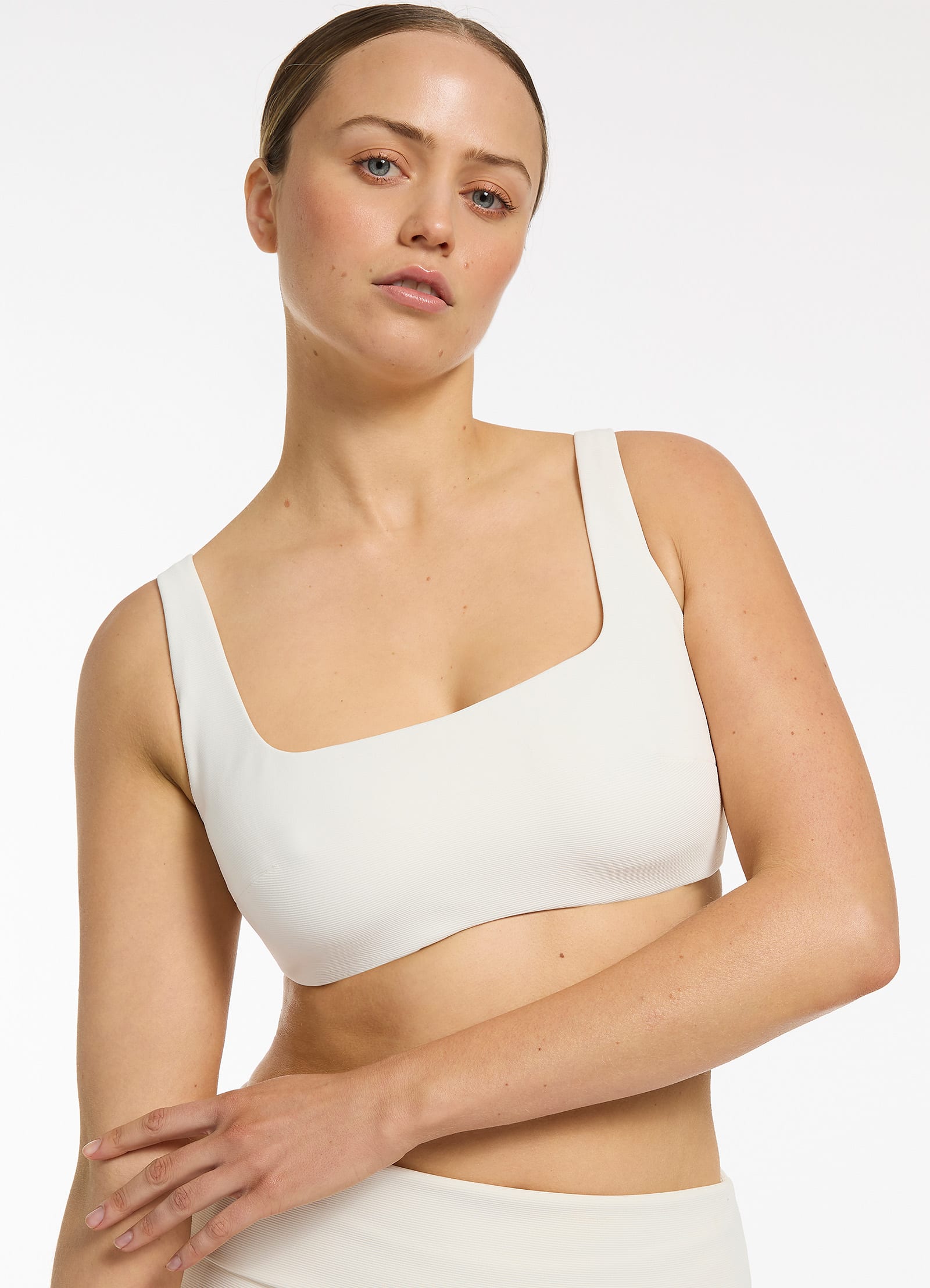 Isla Rib E F Tank Bikini Top - Cream | Sexy Crochet Bikini for Women | Perfect for Beach, Pool & Summer Vacations