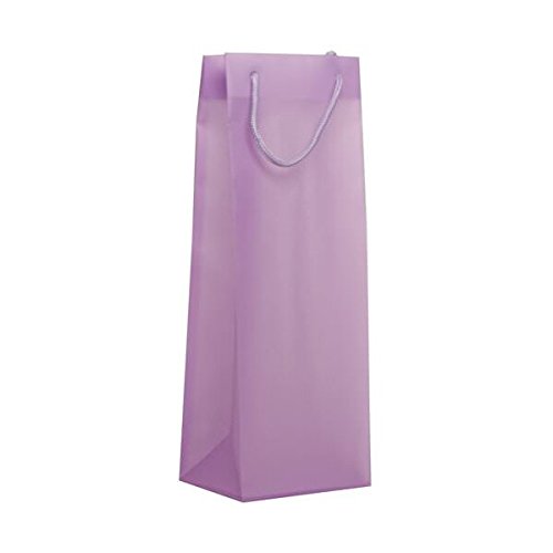 JAM Paper Translucent Purple Shopping Bags - 3.75
