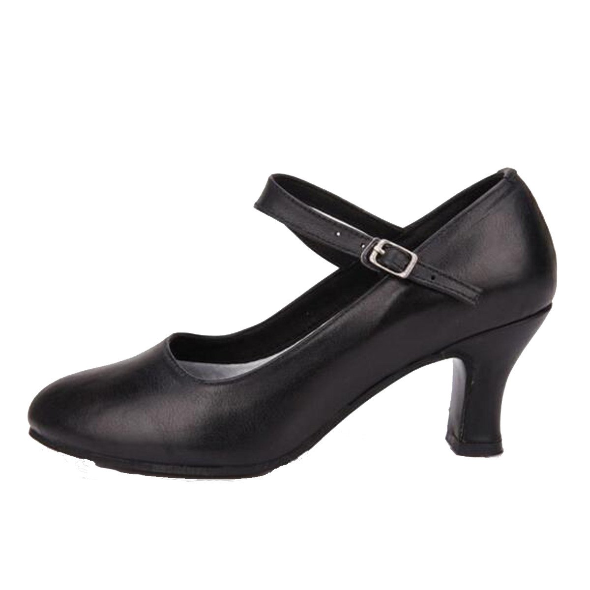 Women's Summer Latin Dance Shoes - Soft Leather Ballroom Salsa Tango Social Dance Shoes for Adults with Medium & Soft Bottom - Perfect for Practice, Performances & Weddings