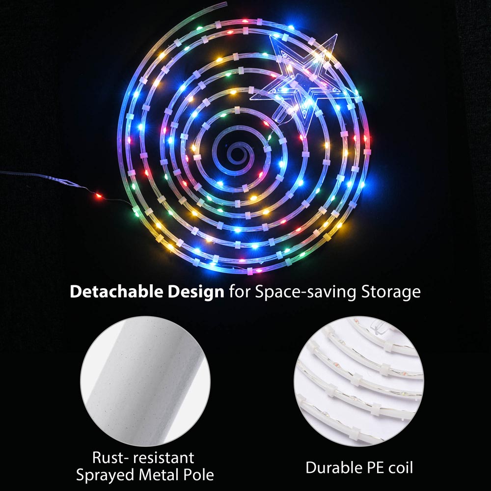 2ft Small Pre-Lit Spiral Christmas Tree with Battery Operation - Perfect for Tabletop Decor, Office, and Home Holiday Display | TheLAShop