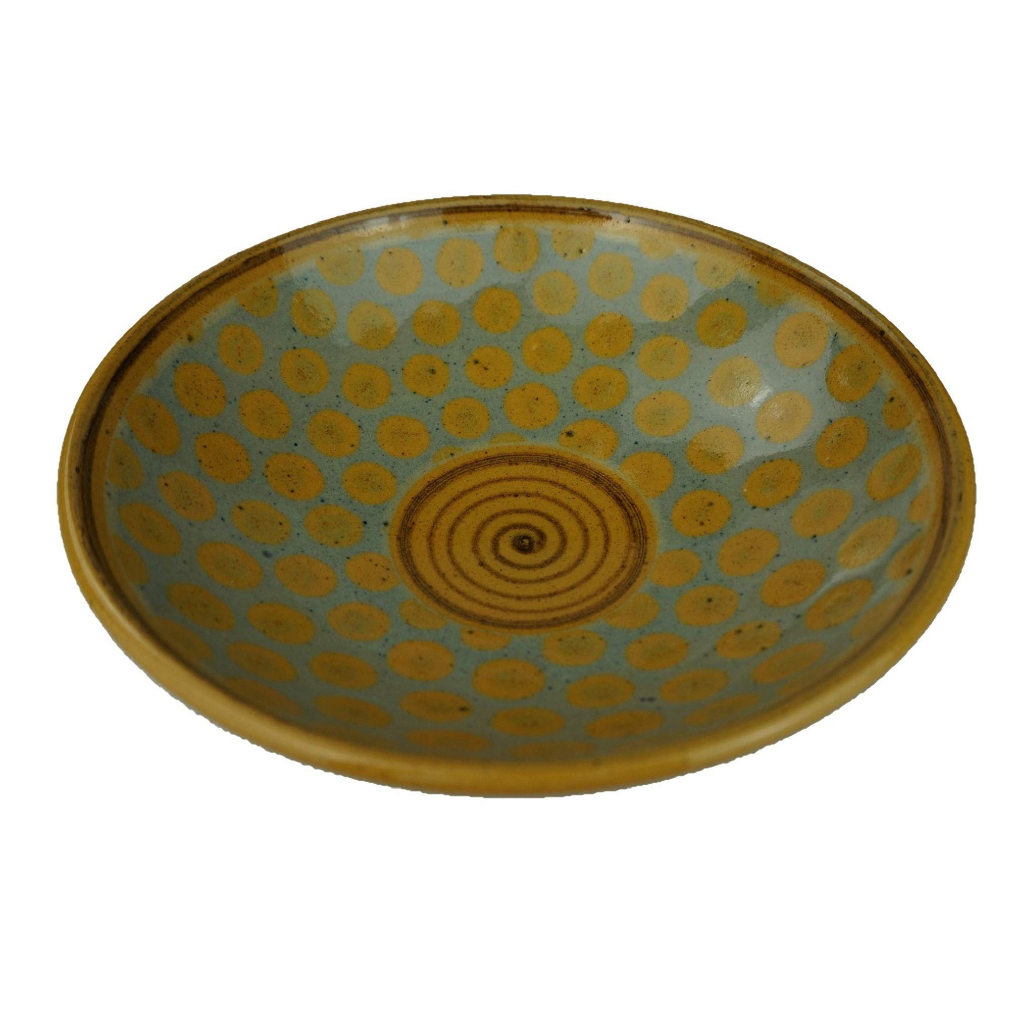 ISDD Small Decorative Stoneware Bowl - Handcrafted Ceramic Bowl for Soup, Salad, Dessert - Perfect for Dining, Kitchen Decor & Gift Giving