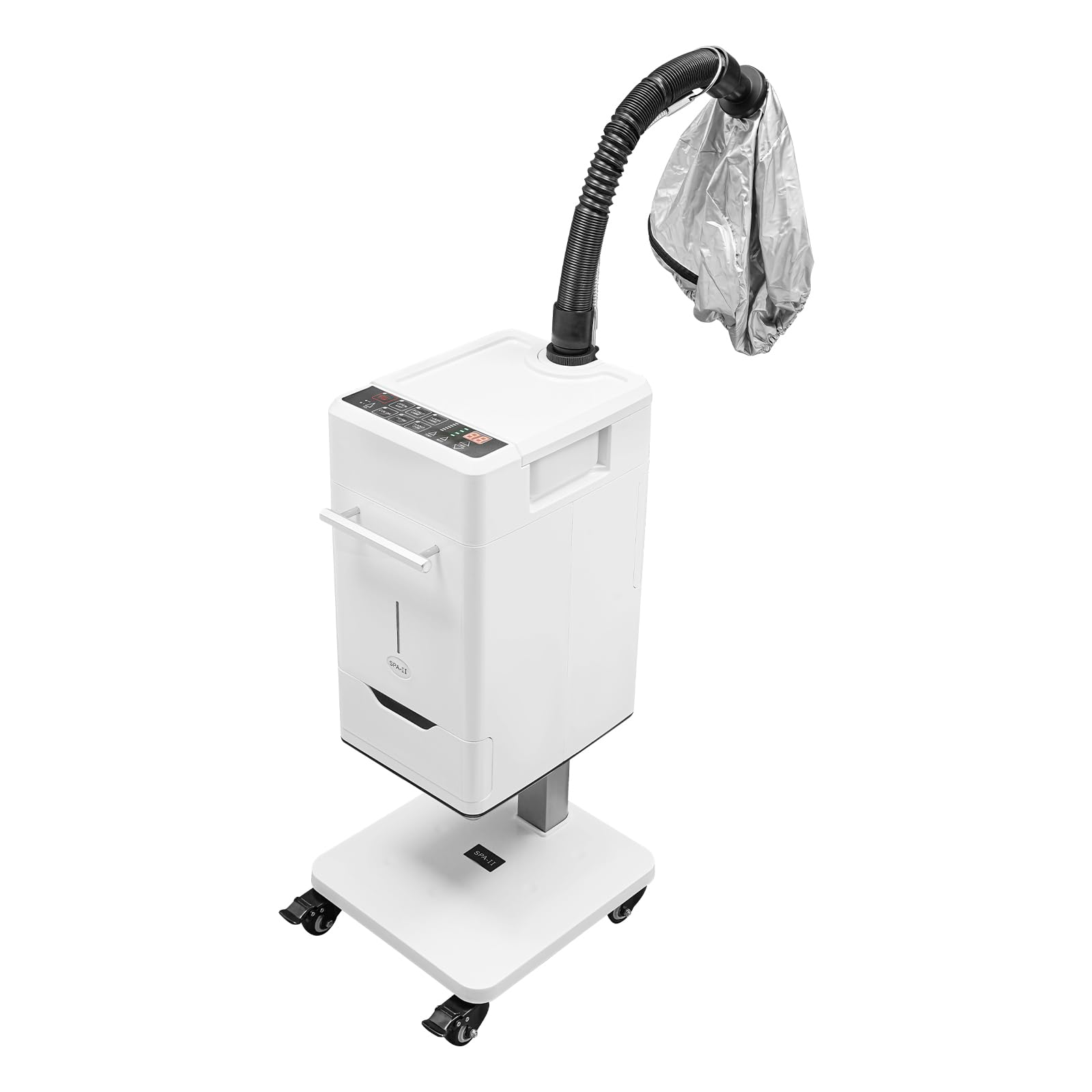 Professional 500W Nano Ionic Hair Steamer for Salon & Home Use - Includes 2 Steam Caps & 4 Wheels - Multifunctional Hair Color Processor & Dyeing Machine for Deep Conditioning, Color Treatment & Scalp Therapy - Perfect for Hair Salons, Home Stylists & DIY Hair Care